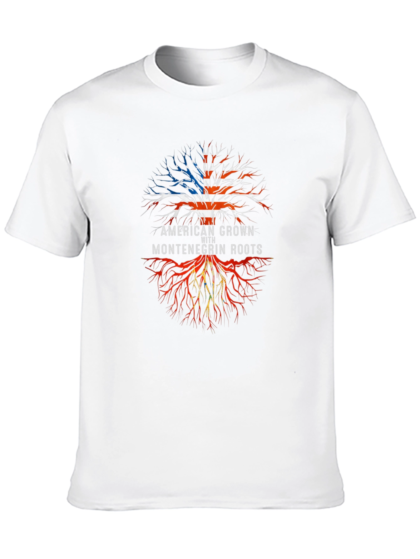 American Grown With Montenegrin Roots Black T-Shirt
