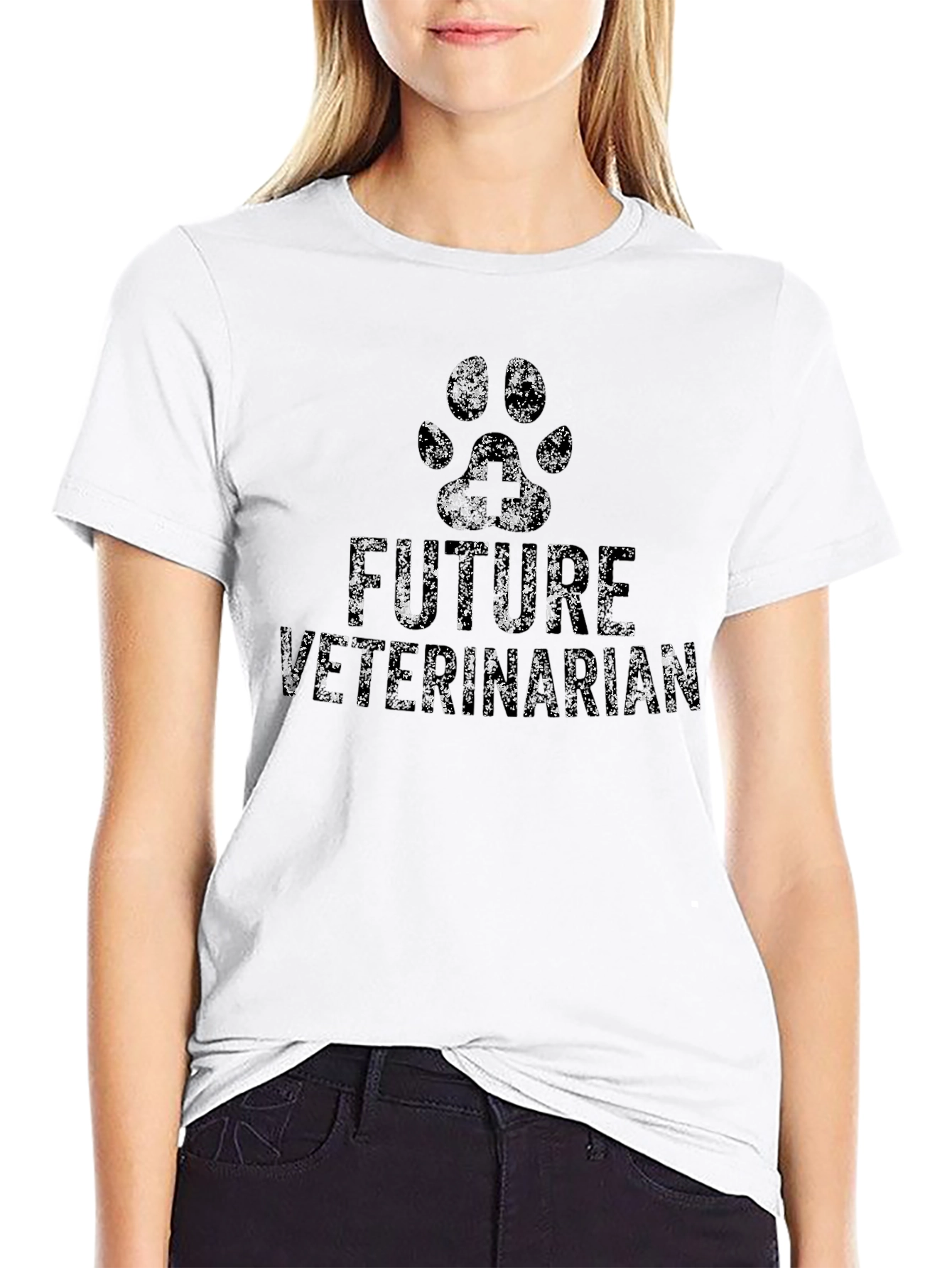 Future Veterinarian T-Shirt - Paw Print Design