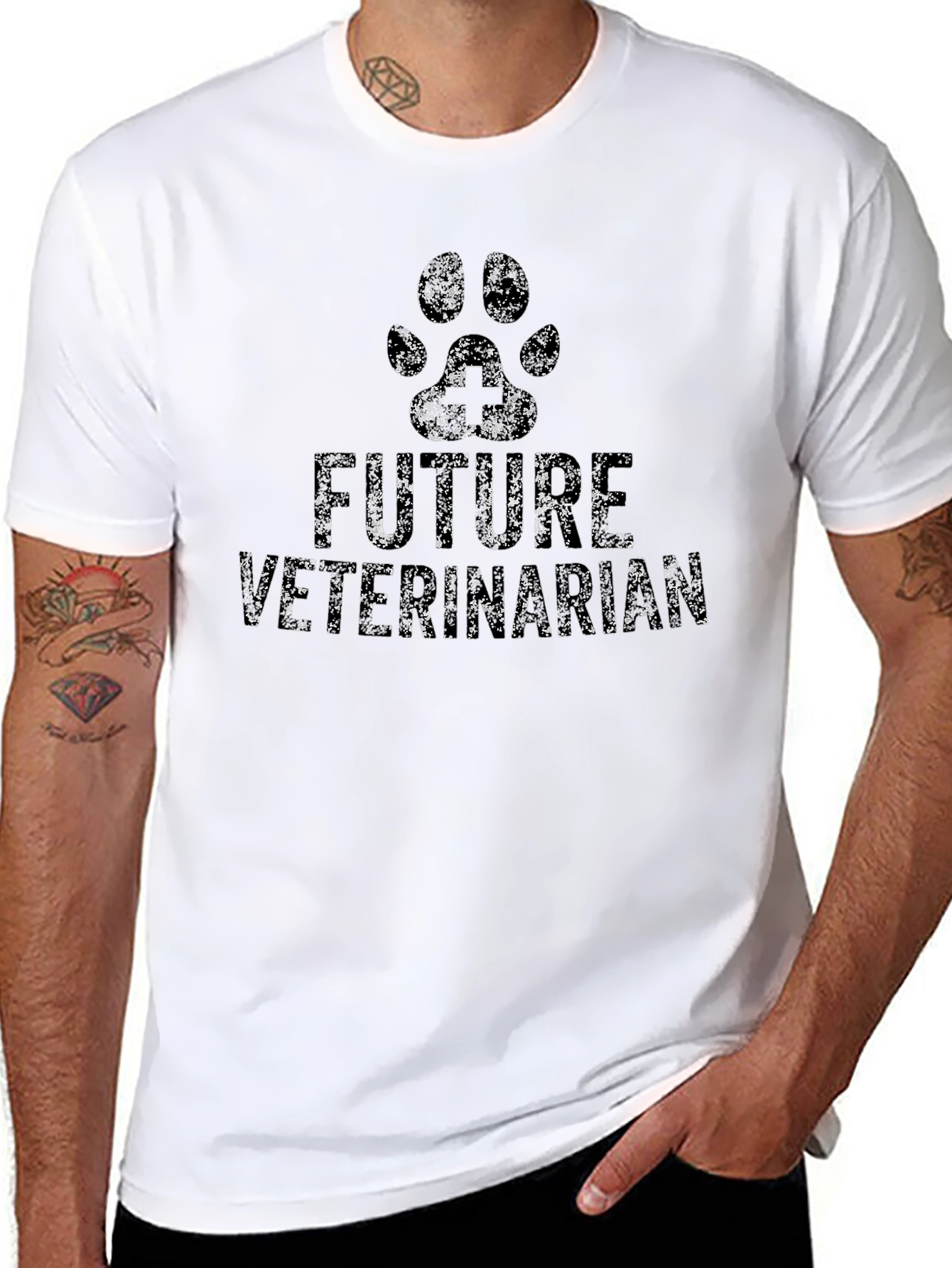 Future Veterinarian T-Shirt - Paw Print Design