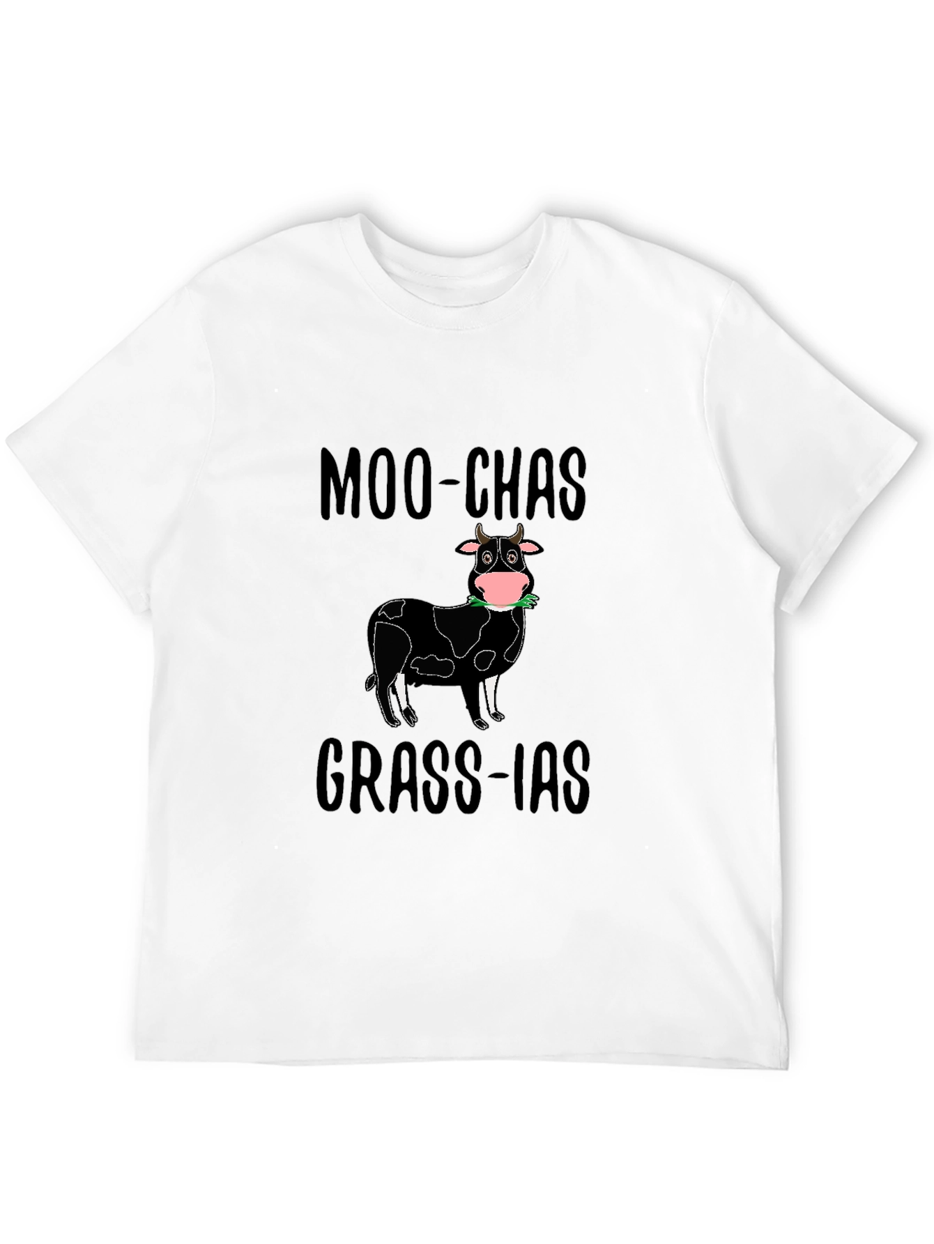 Moo-chas Grass-ias T-Shirt | Funny Cow Graphic Tee