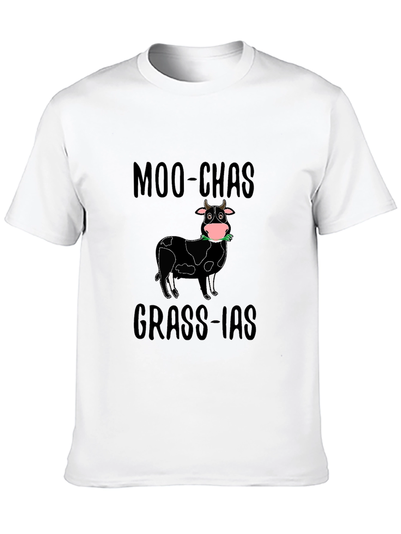 Moo-chas Grass-ias T-Shirt | Funny Cow Graphic Tee