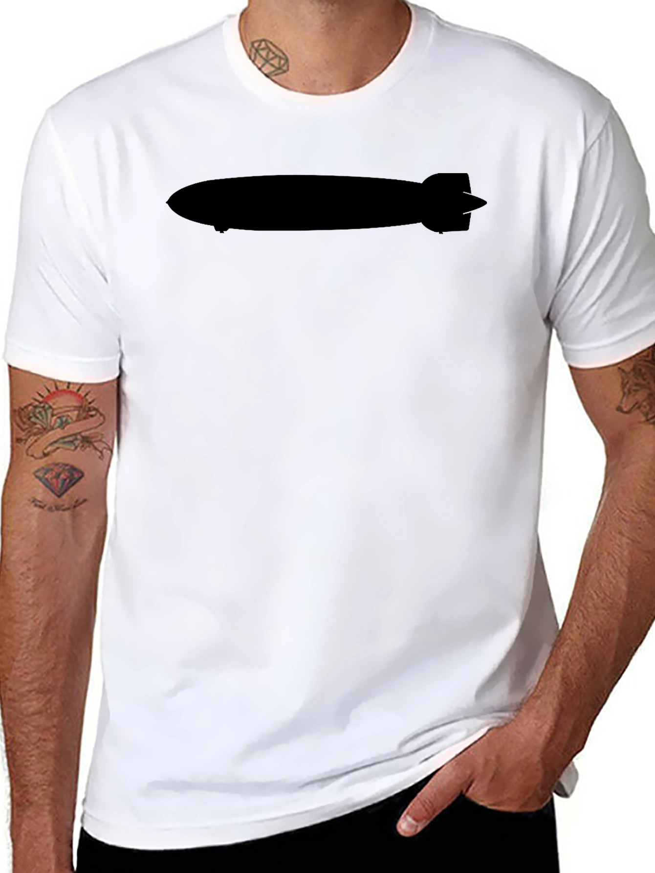 Black Zeppelin Silhouette T-Shirt