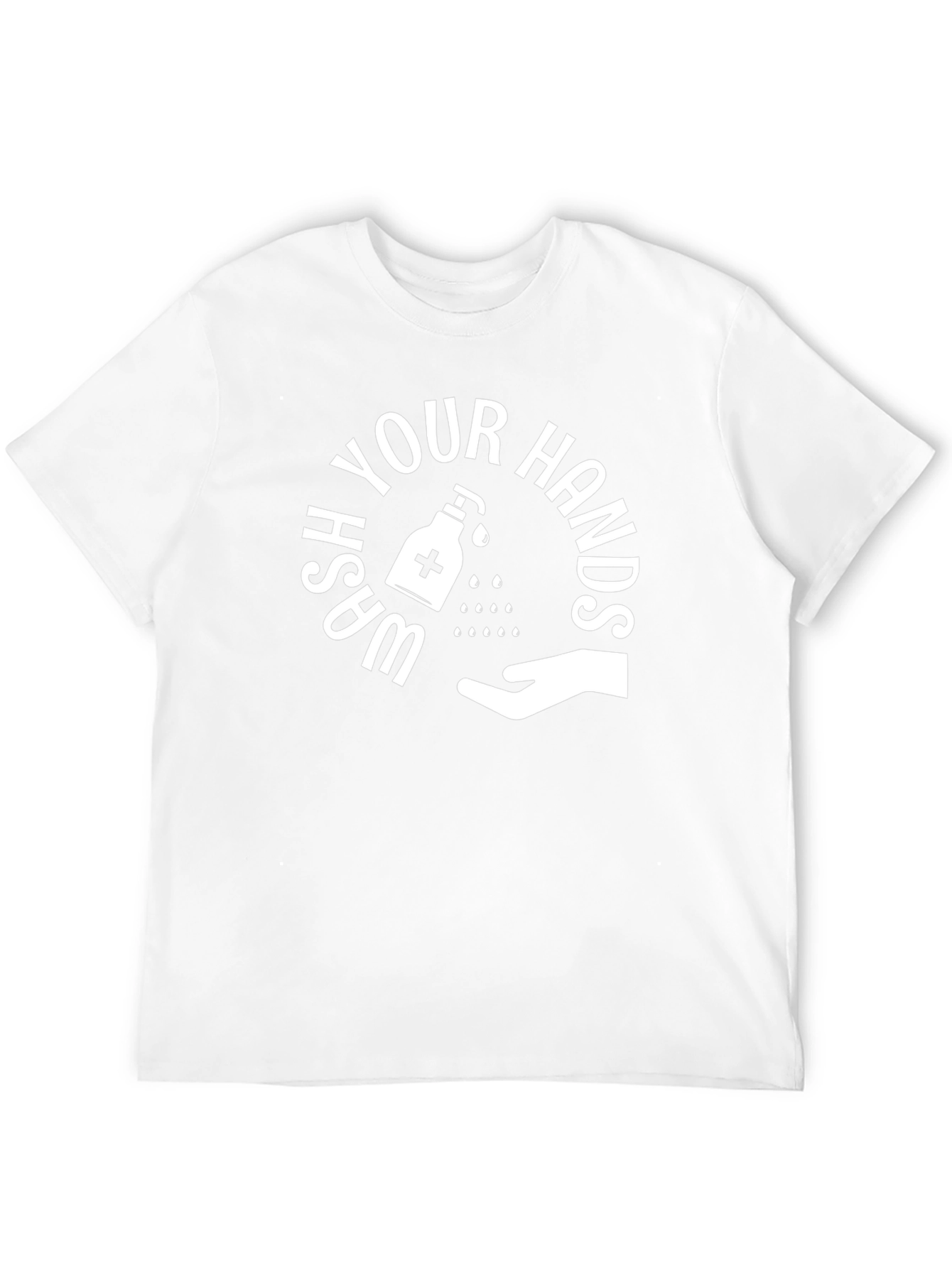 Wash Your Hands Graphic Tee - Black Cotton Shirt
