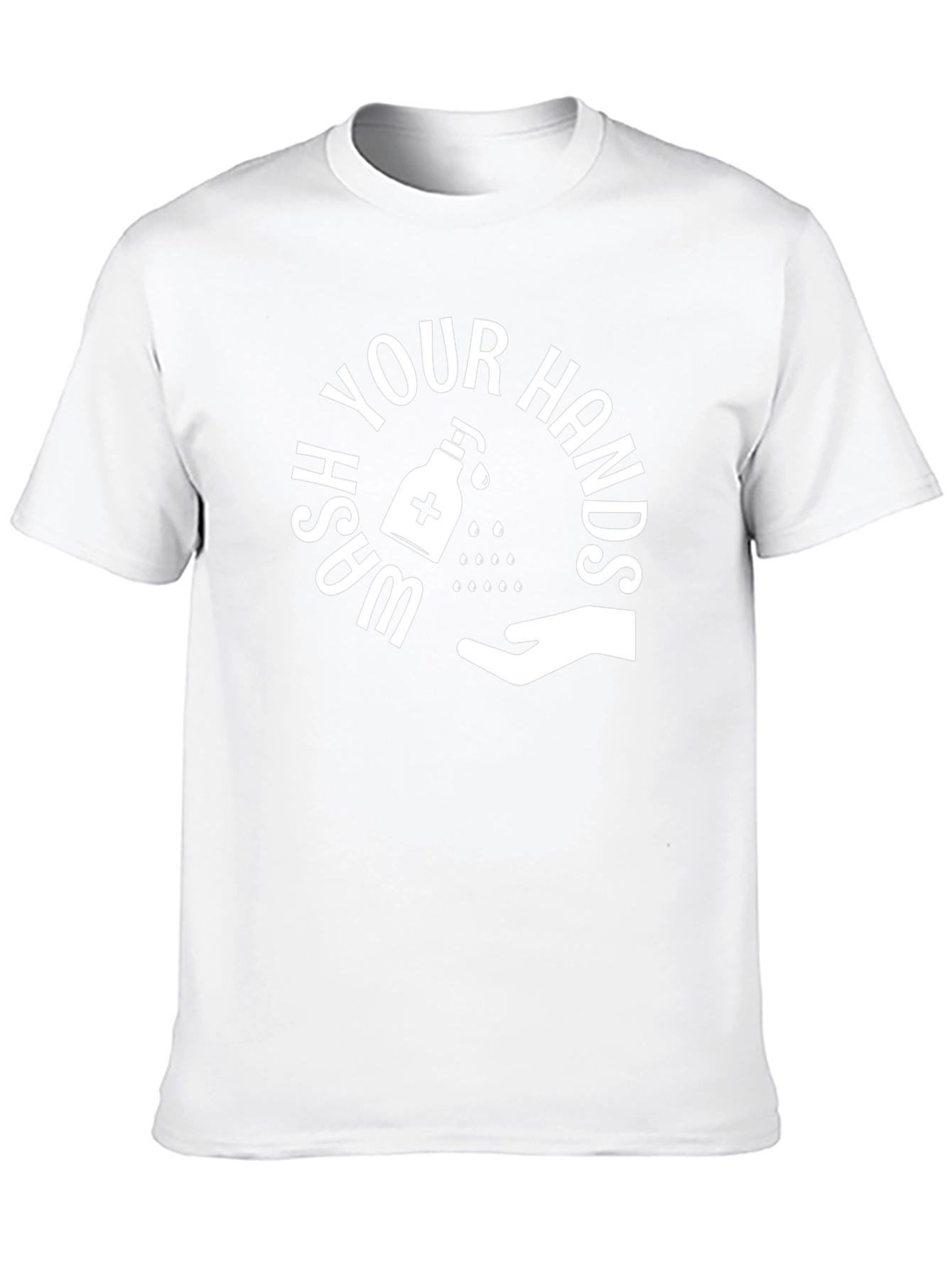 Wash Your Hands Graphic Tee - Black Cotton Shirt