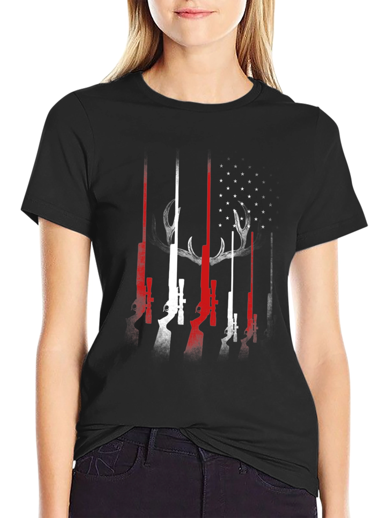 Hunting Flag Graphic Tee - Mens Black T-Shirt