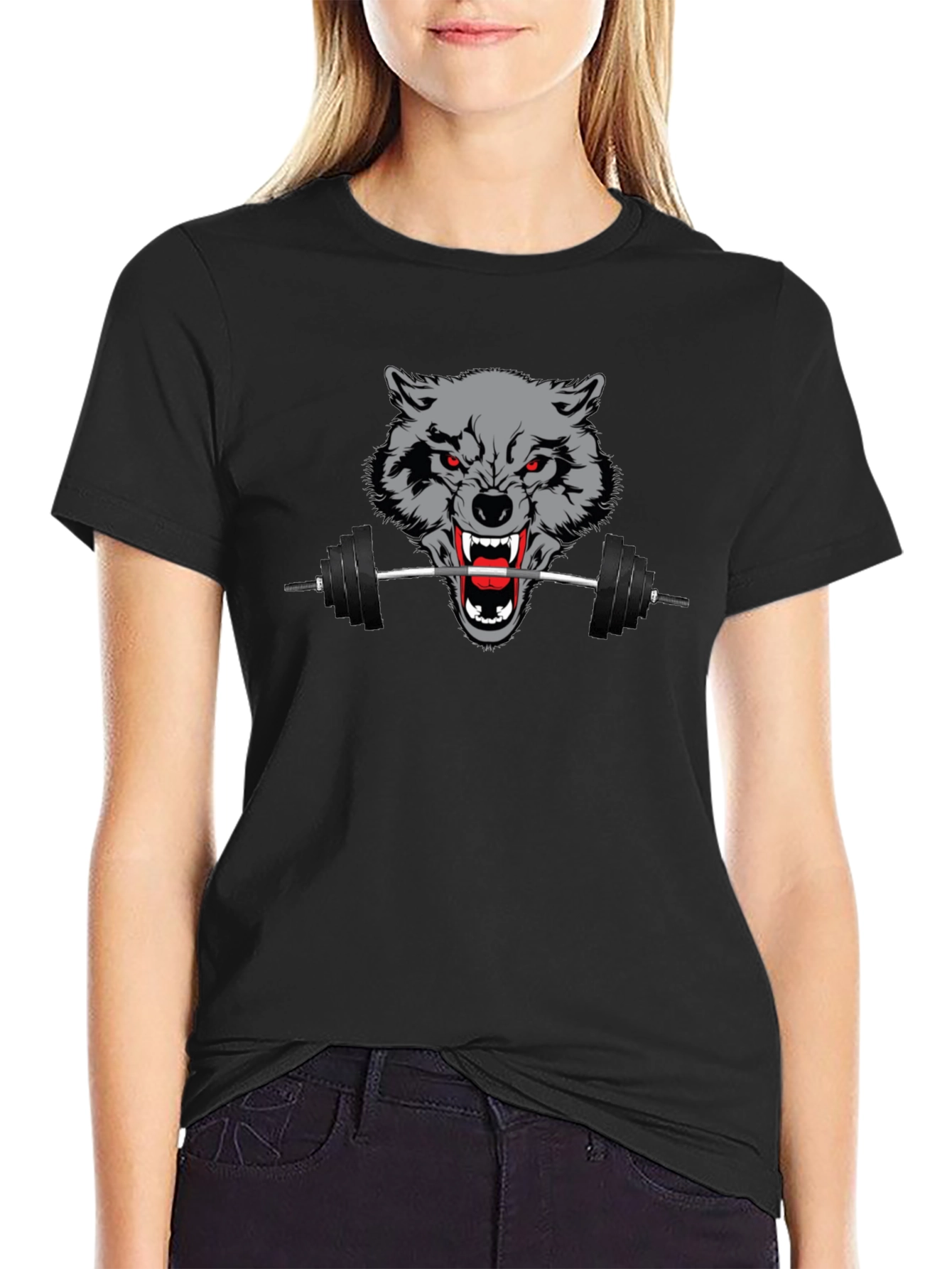 Wolf Gym T-Shirt - Black Fitness Apparel