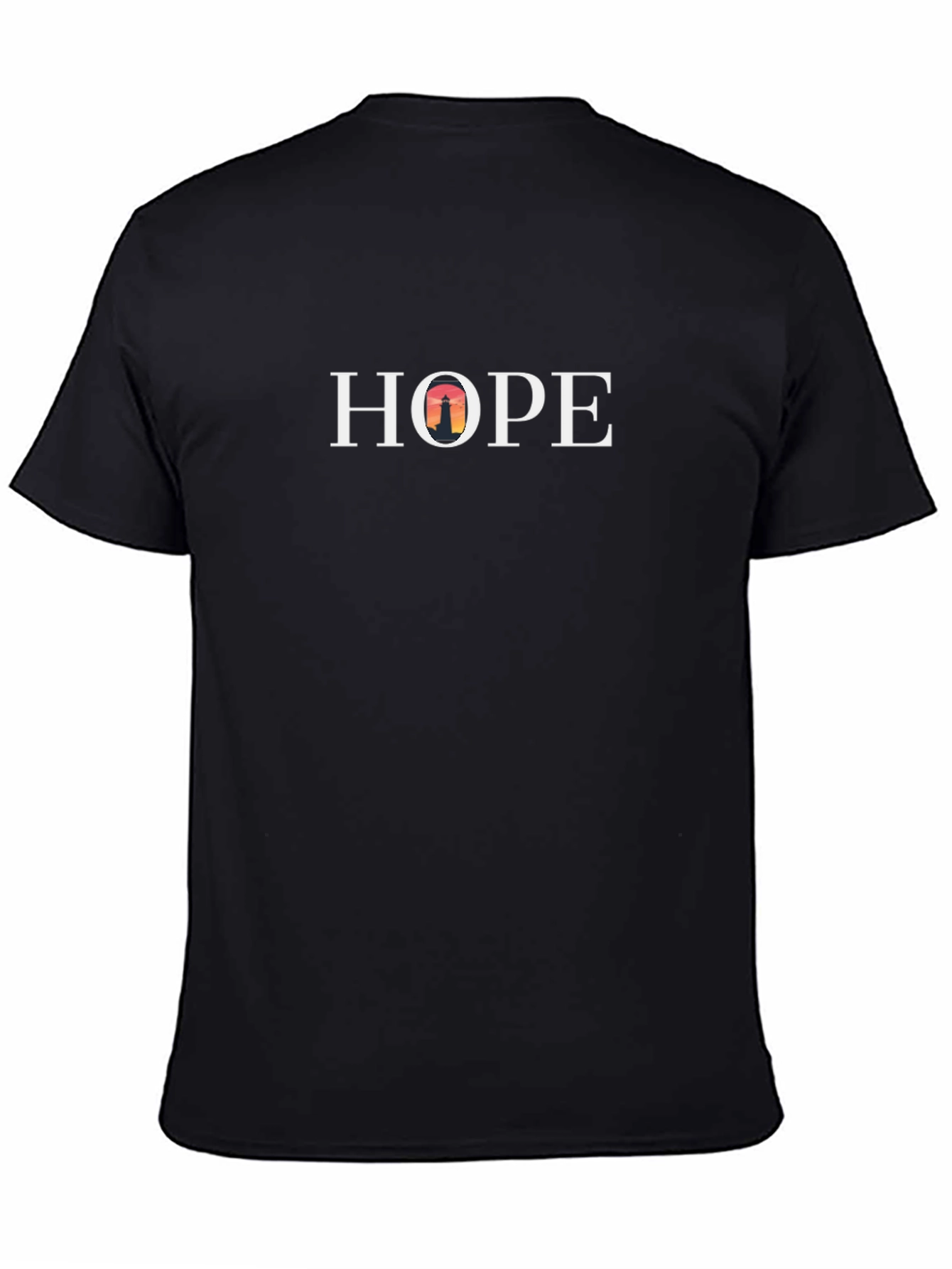 Hope Lighthouse Graphic T-Shirt - Black