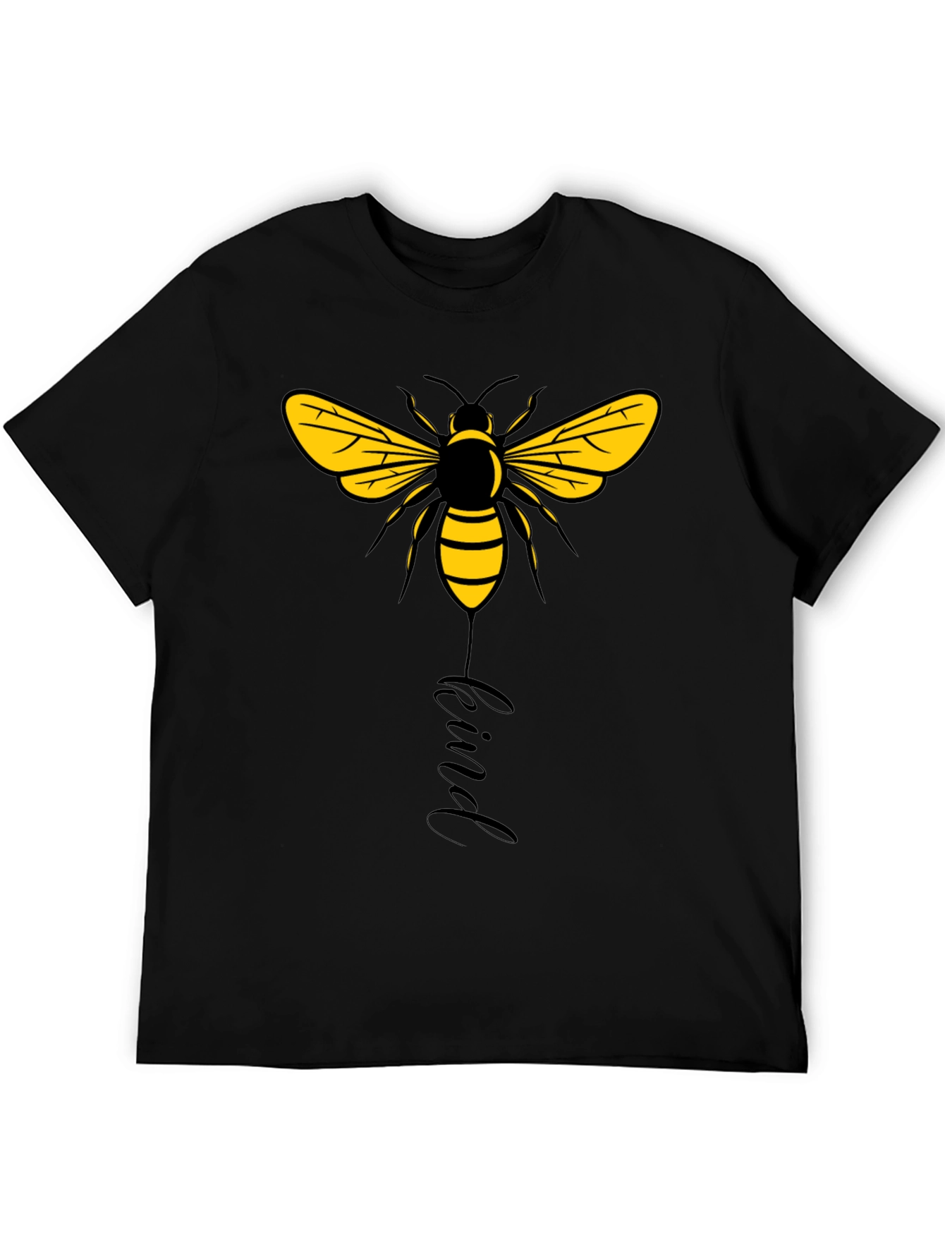 Bee Kind Graphic Tee - Black Cotton T-Shirt