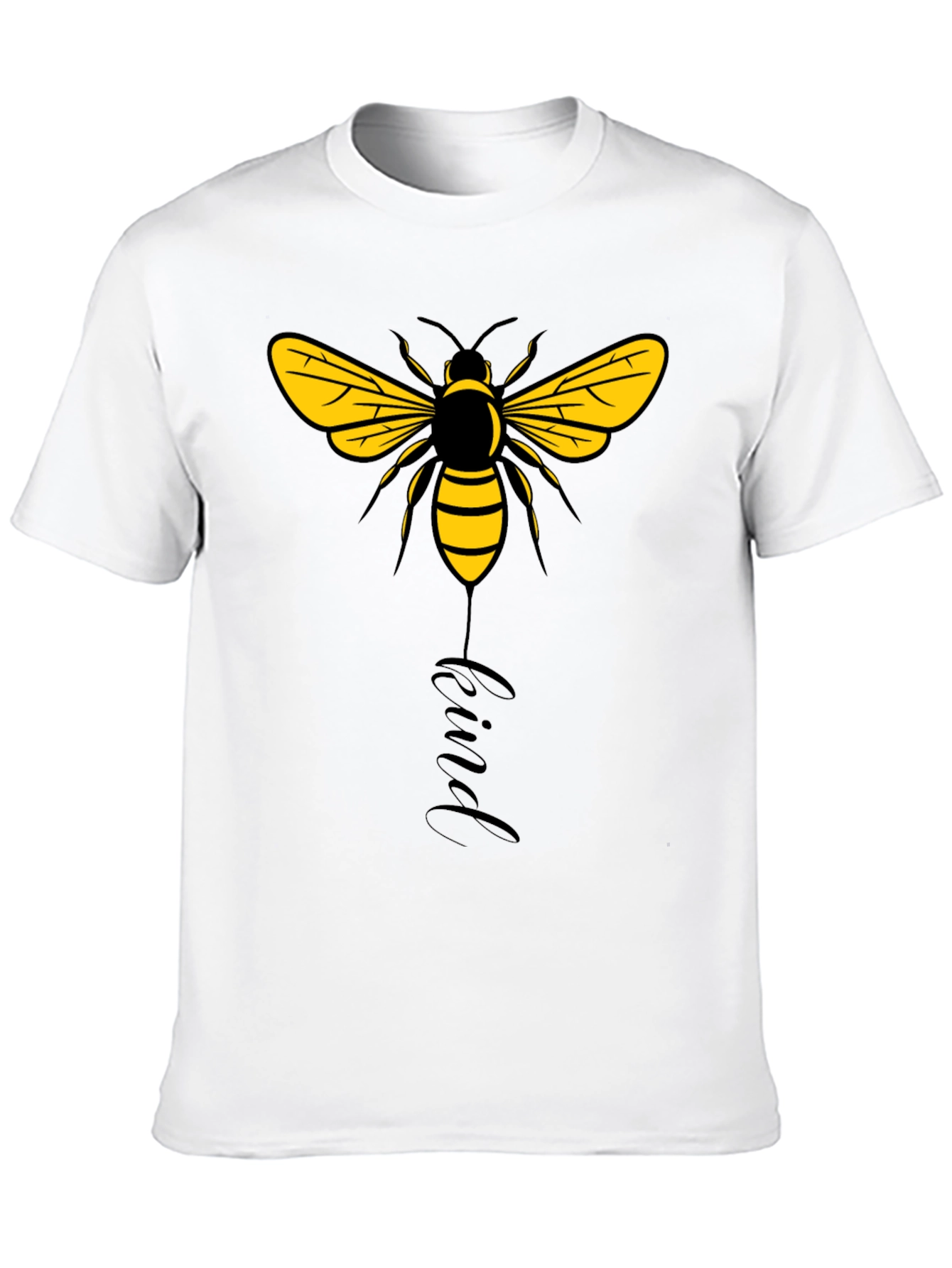 Bee Kind Graphic Tee - Black Cotton T-Shirt