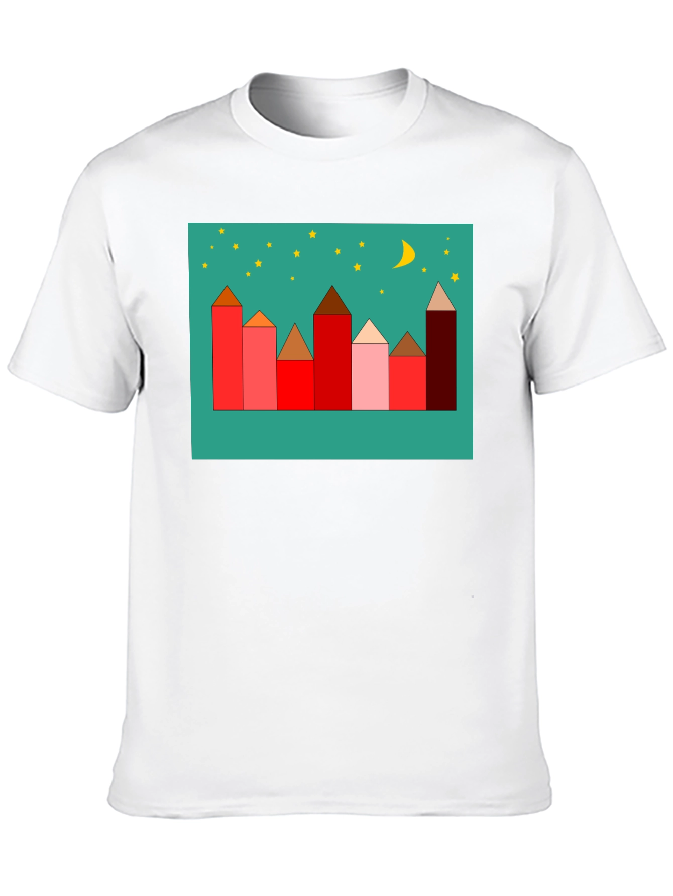 Urban Dreamscape Tee - Geometric Cityscape