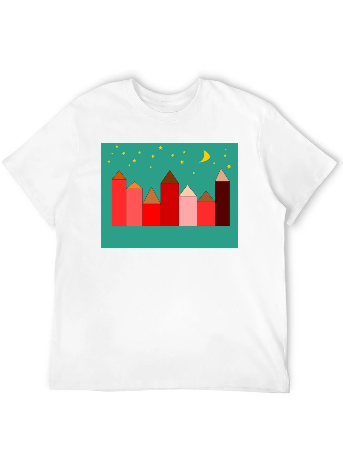 Urban Dreamscape Tee - Geometric Cityscape