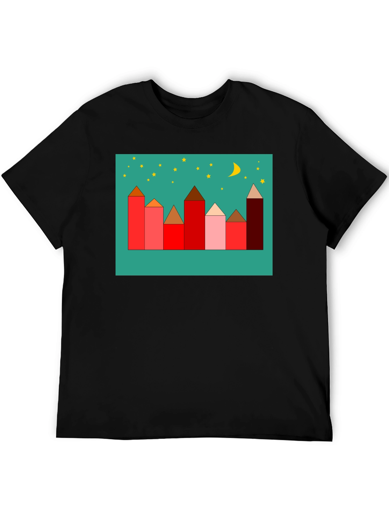 Urban Dreamscape Tee - Geometric Cityscape