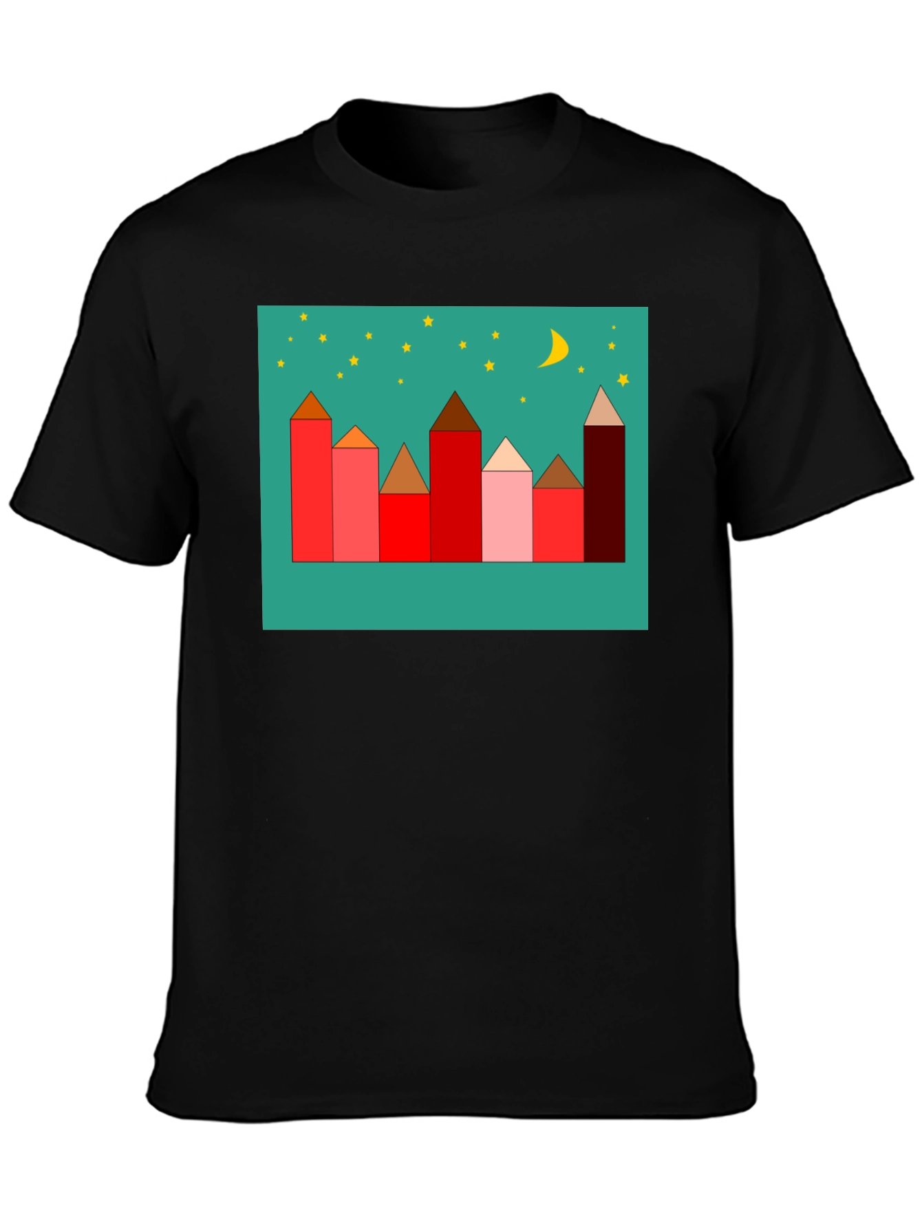 Urban Dreamscape Tee - Geometric Cityscape