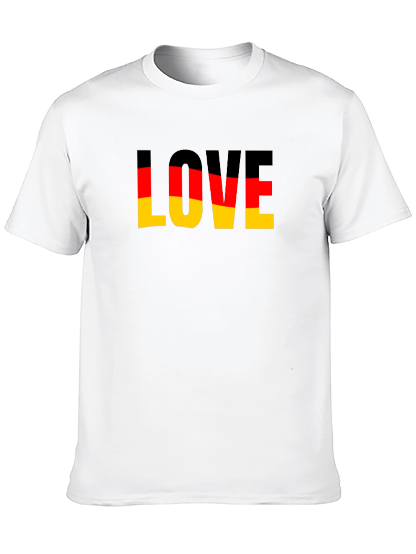 Germany Flag Love Graphic Black T-Shirt