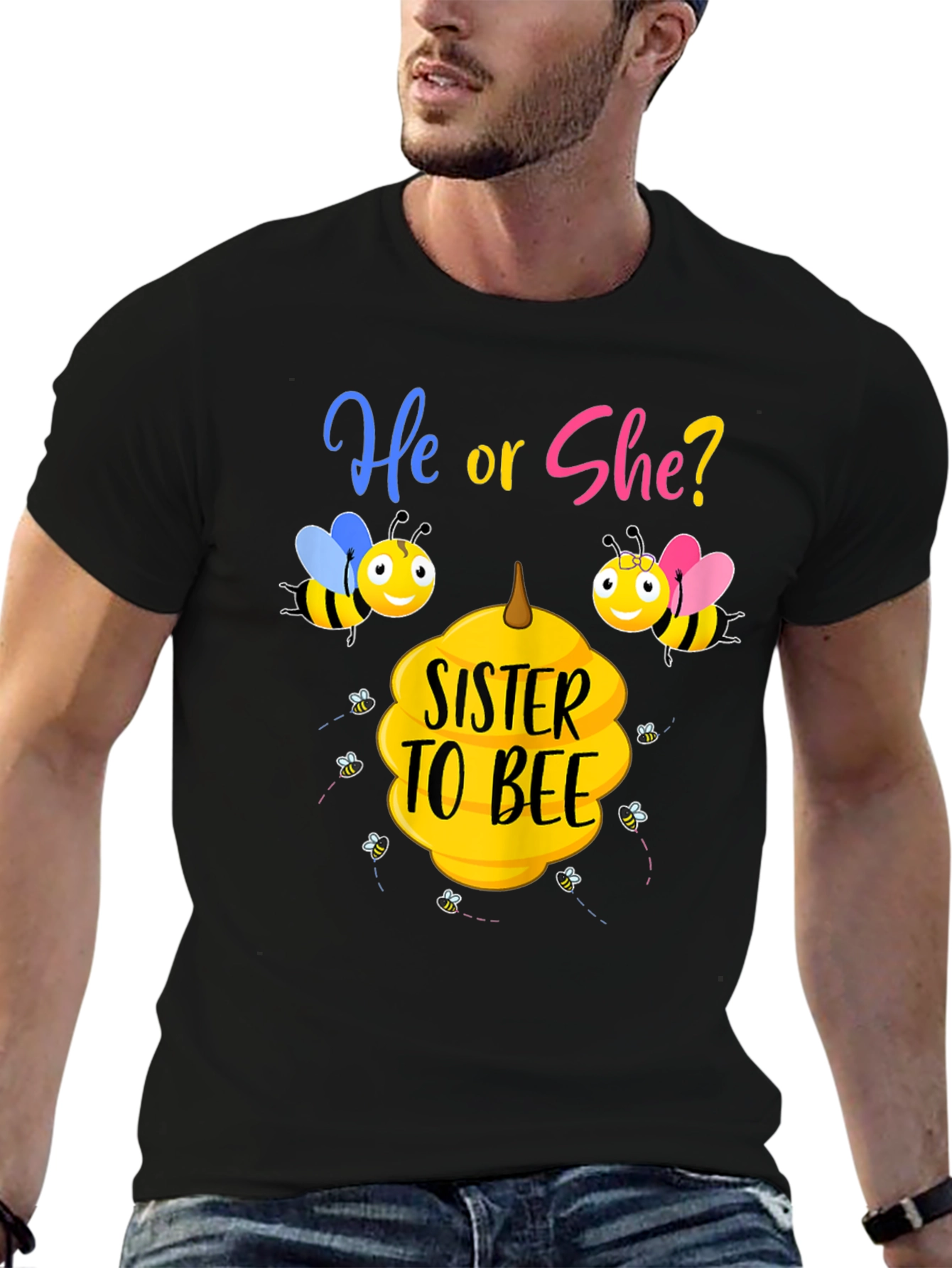 Sister to Bee Gender Reveal T-Shirt