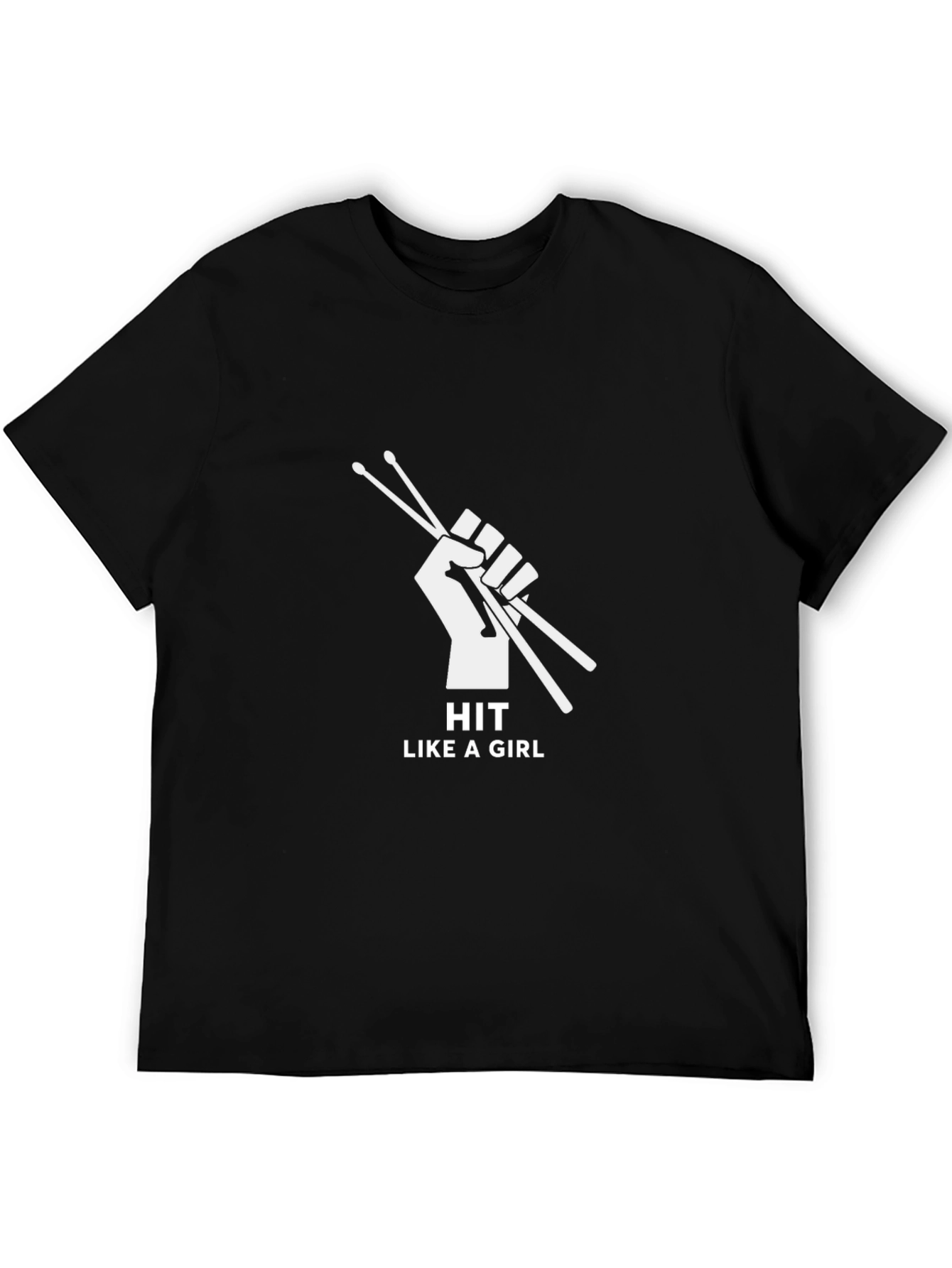 Hit Like A Girl Drummer T-Shirt