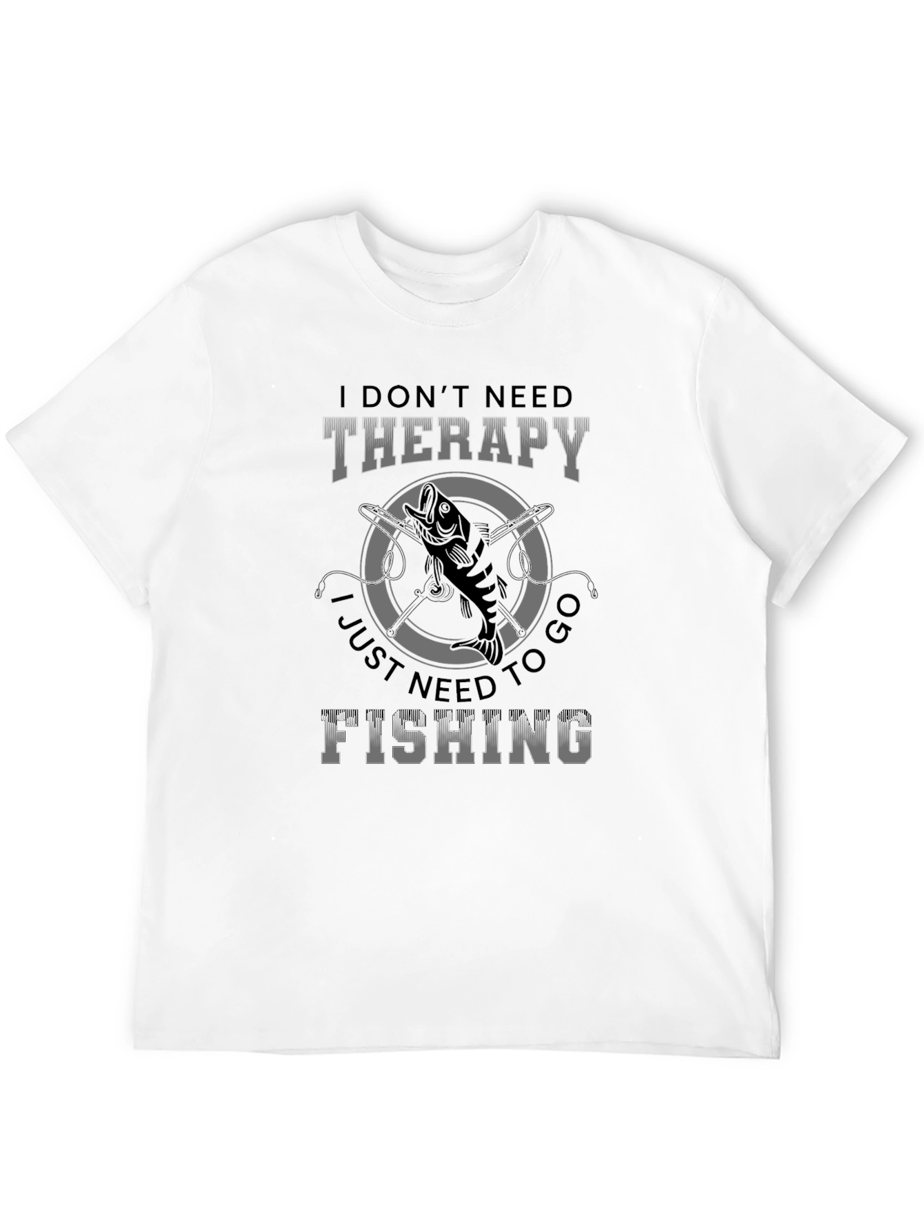 Therapy Fishing Graphic T-Shirt - Mens Black Tee