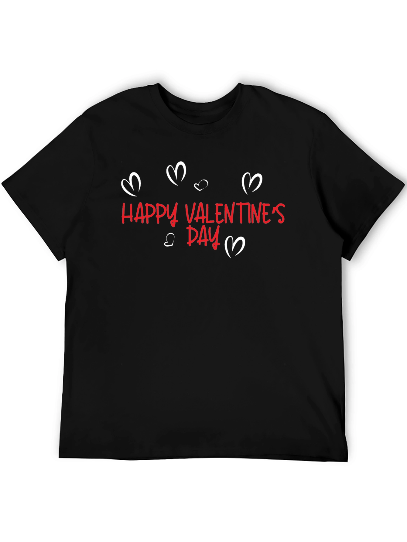 Happy Valentines Day Black T-Shirt