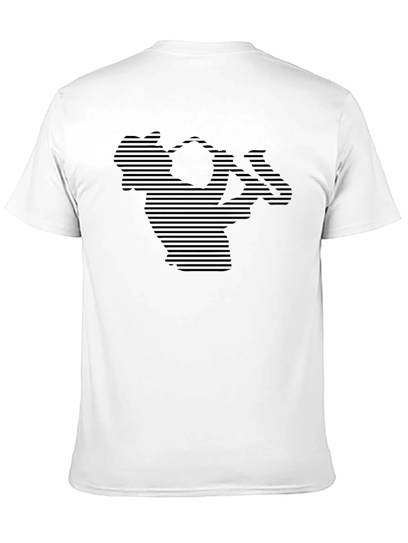 Abstract Weightlifter Black T-Shirt