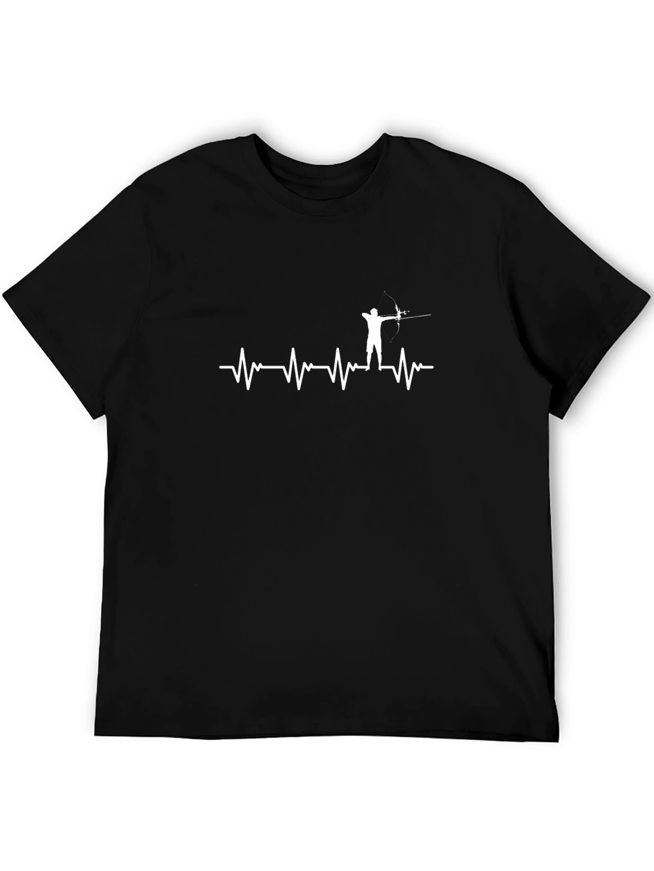 Archery Heartbeat T-Shirt - Black Graphic Tee