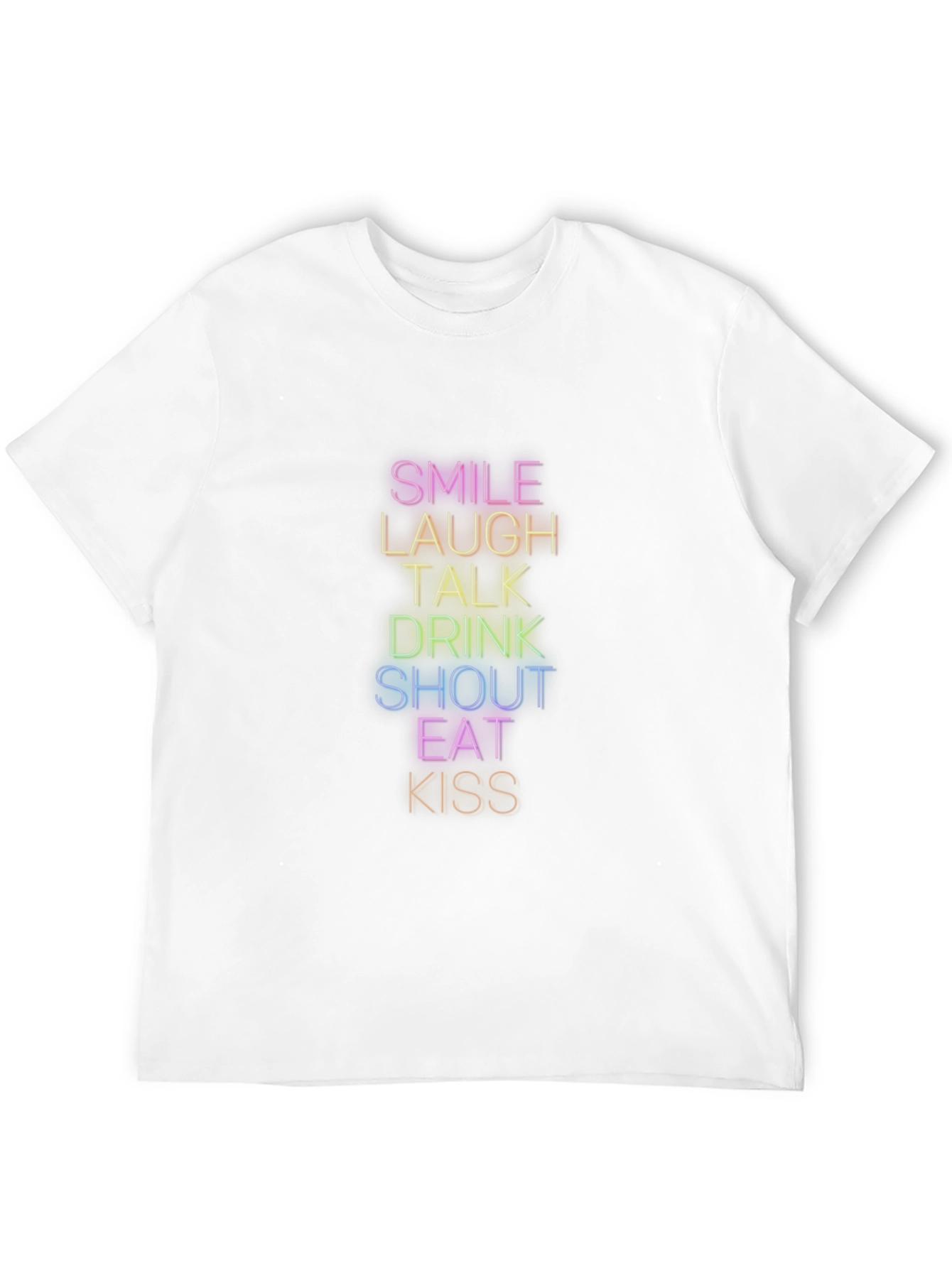 Smile Laugh Rainbow Graphic T-Shirt
