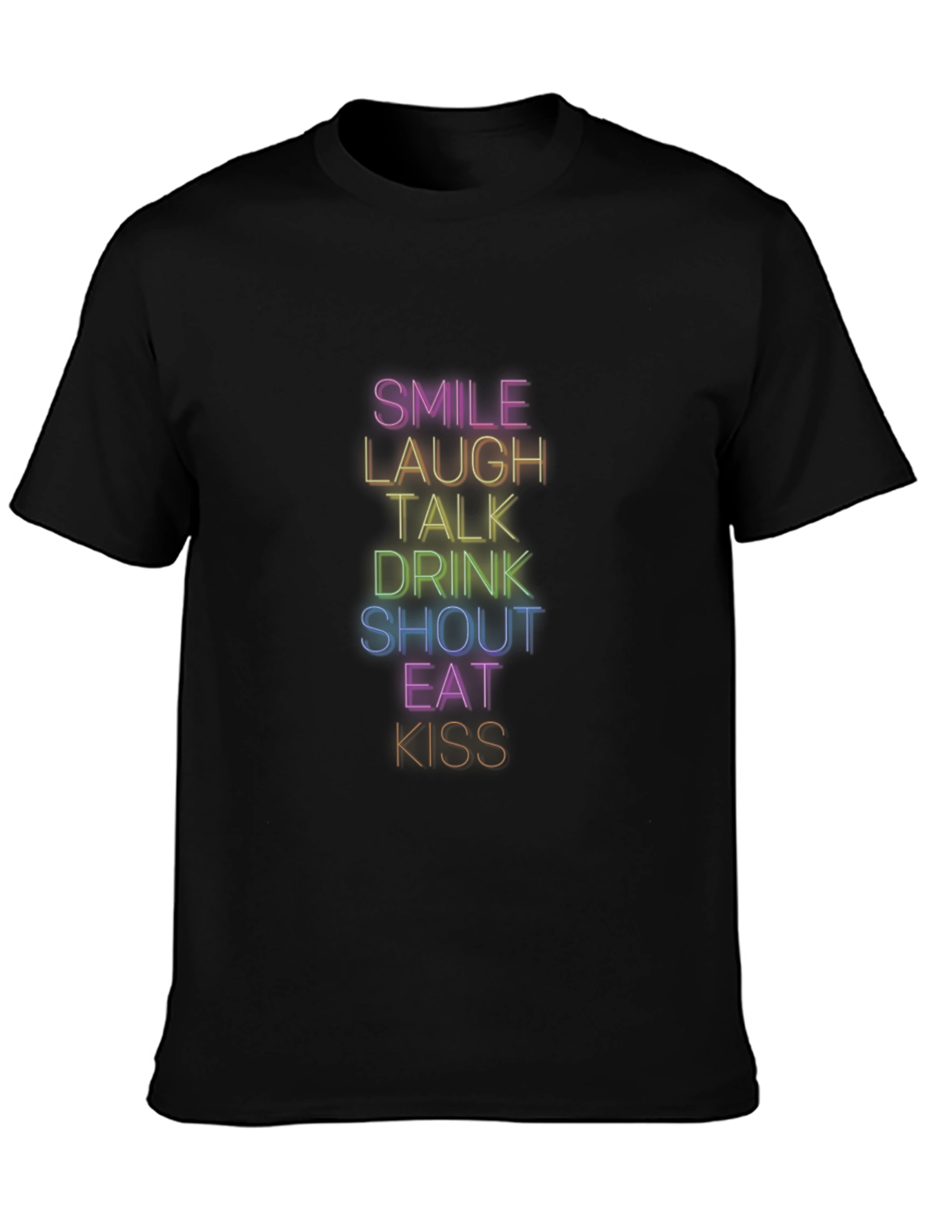 Smile Laugh Rainbow Graphic T-Shirt