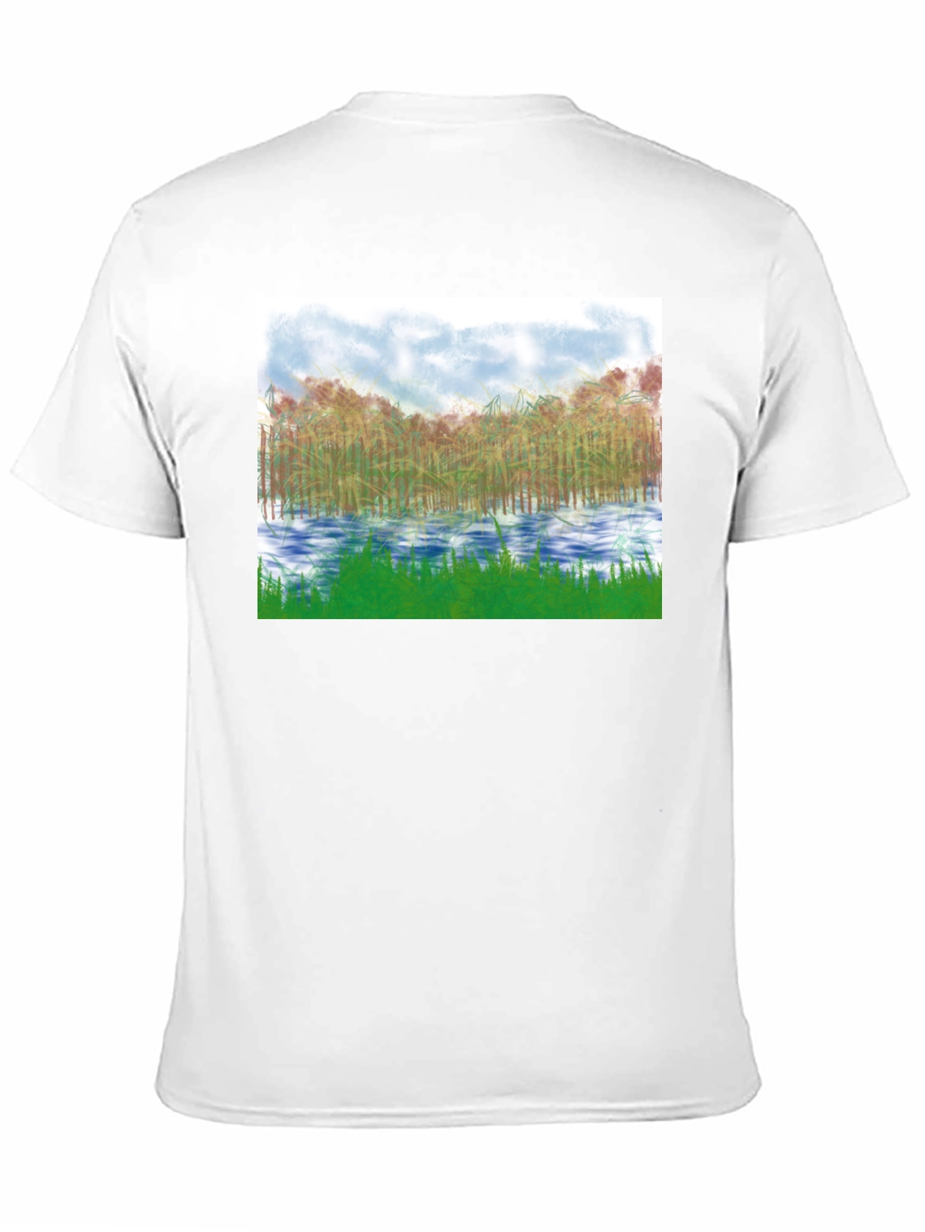 Nature Scene Graphic Tee - Black