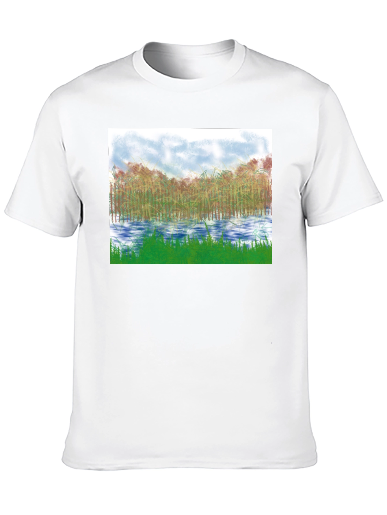 Nature Scene Graphic Tee - Black