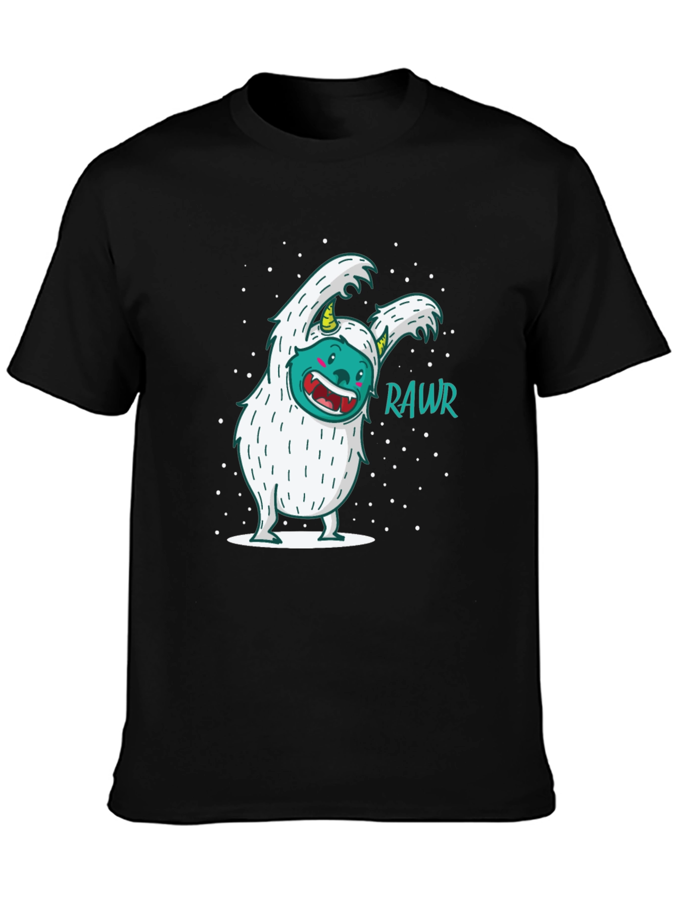 Funny Yeti Monster Rawr Graphic Tee