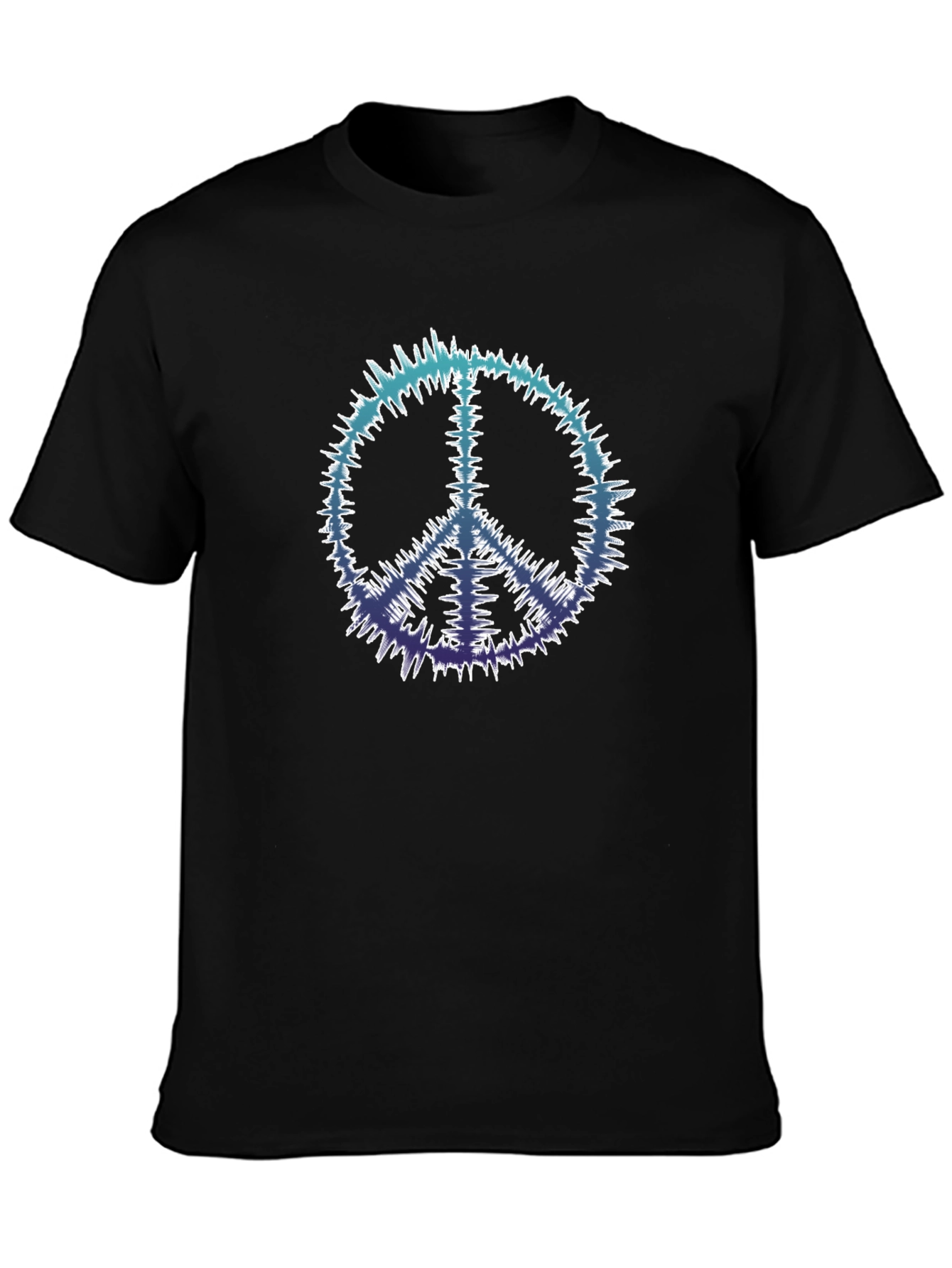 Peace Sign Black Tee - Retro Vibe