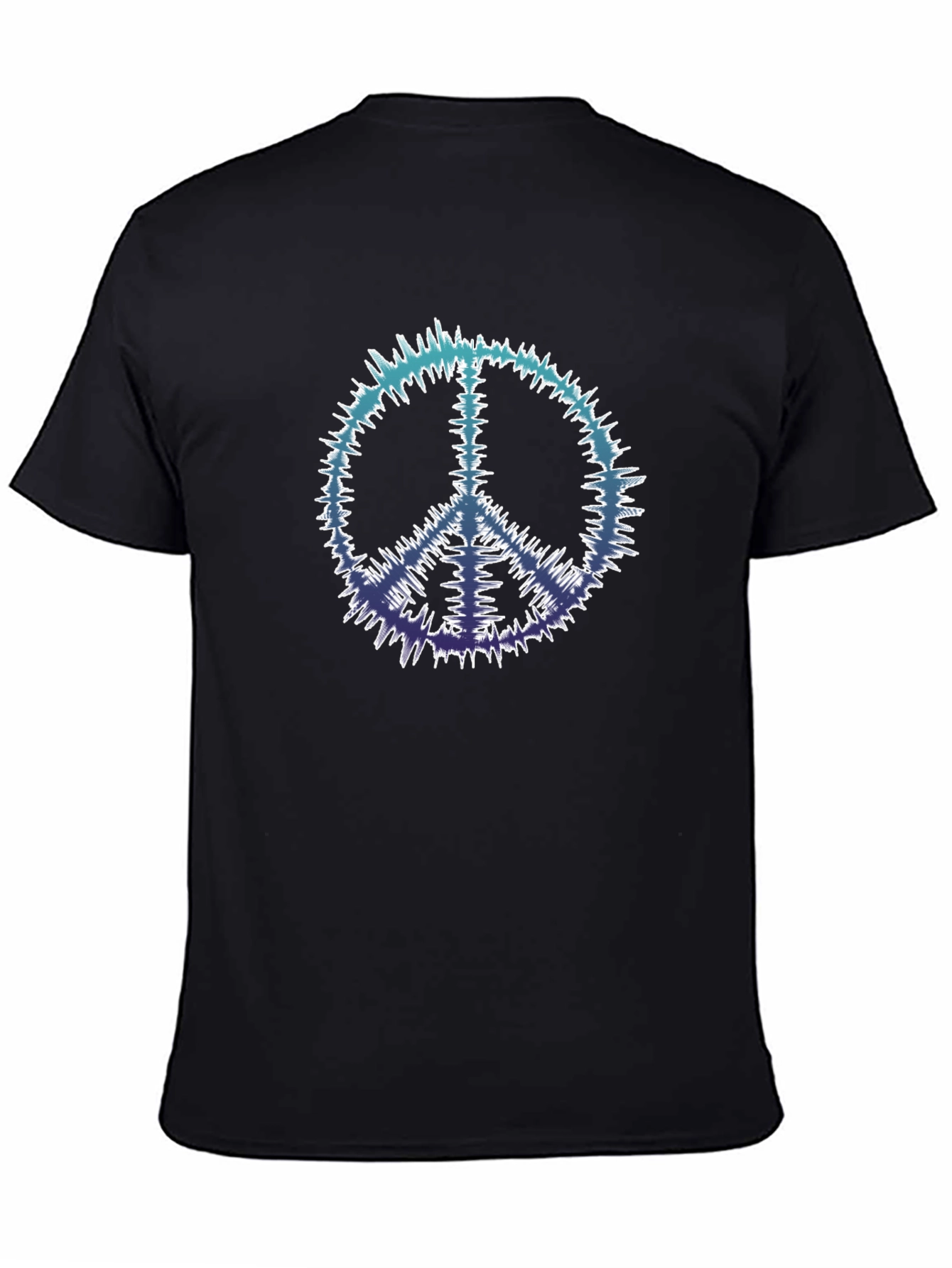 Peace Sign Black Tee - Retro Vibe