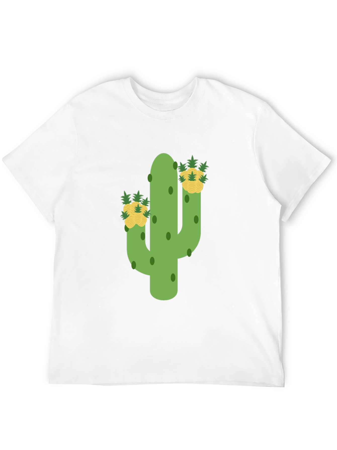 Cactus & Pineapple Tee - Whimsical Graphic Print