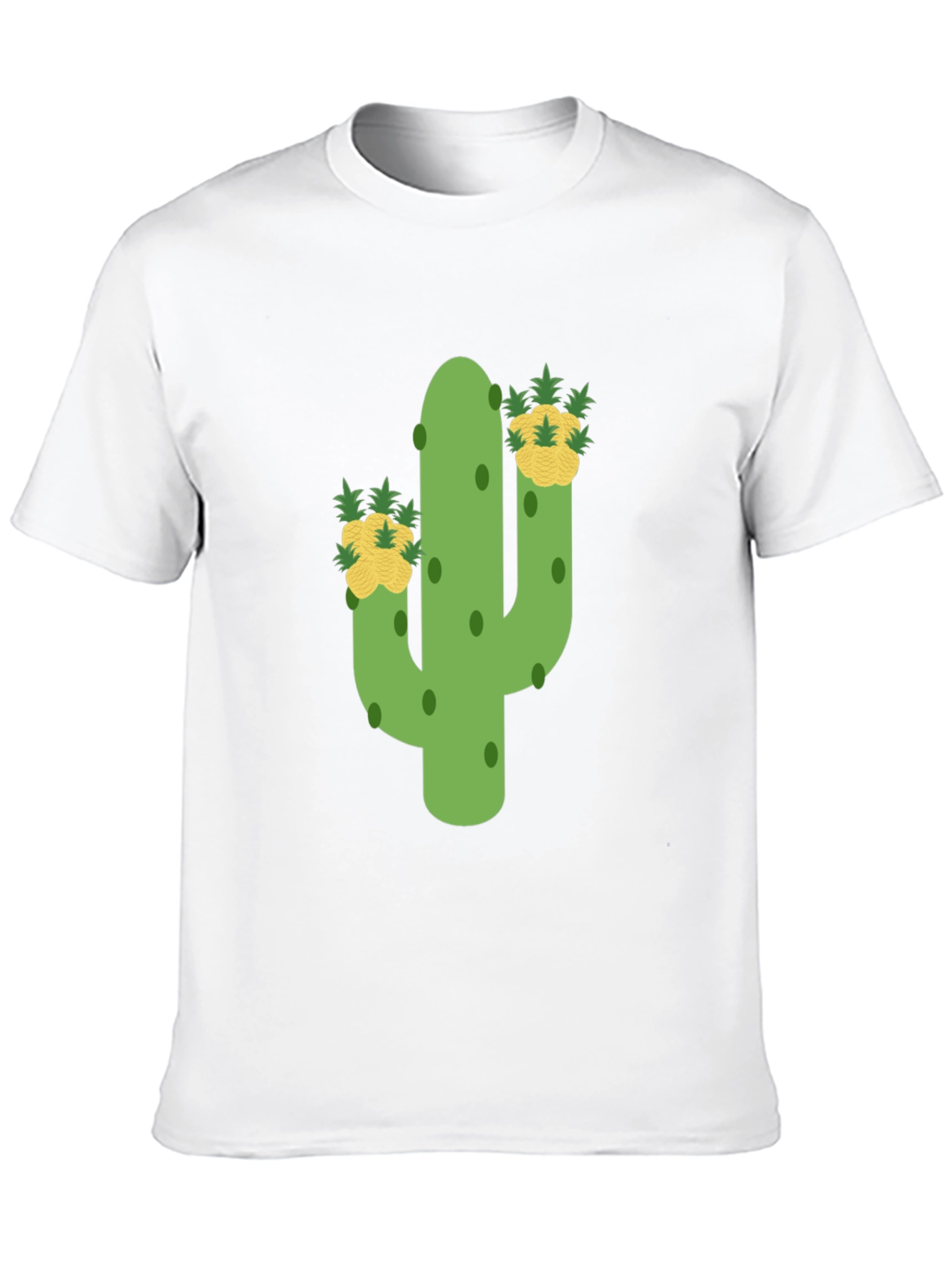 Cactus & Pineapple Tee - Whimsical Graphic Print