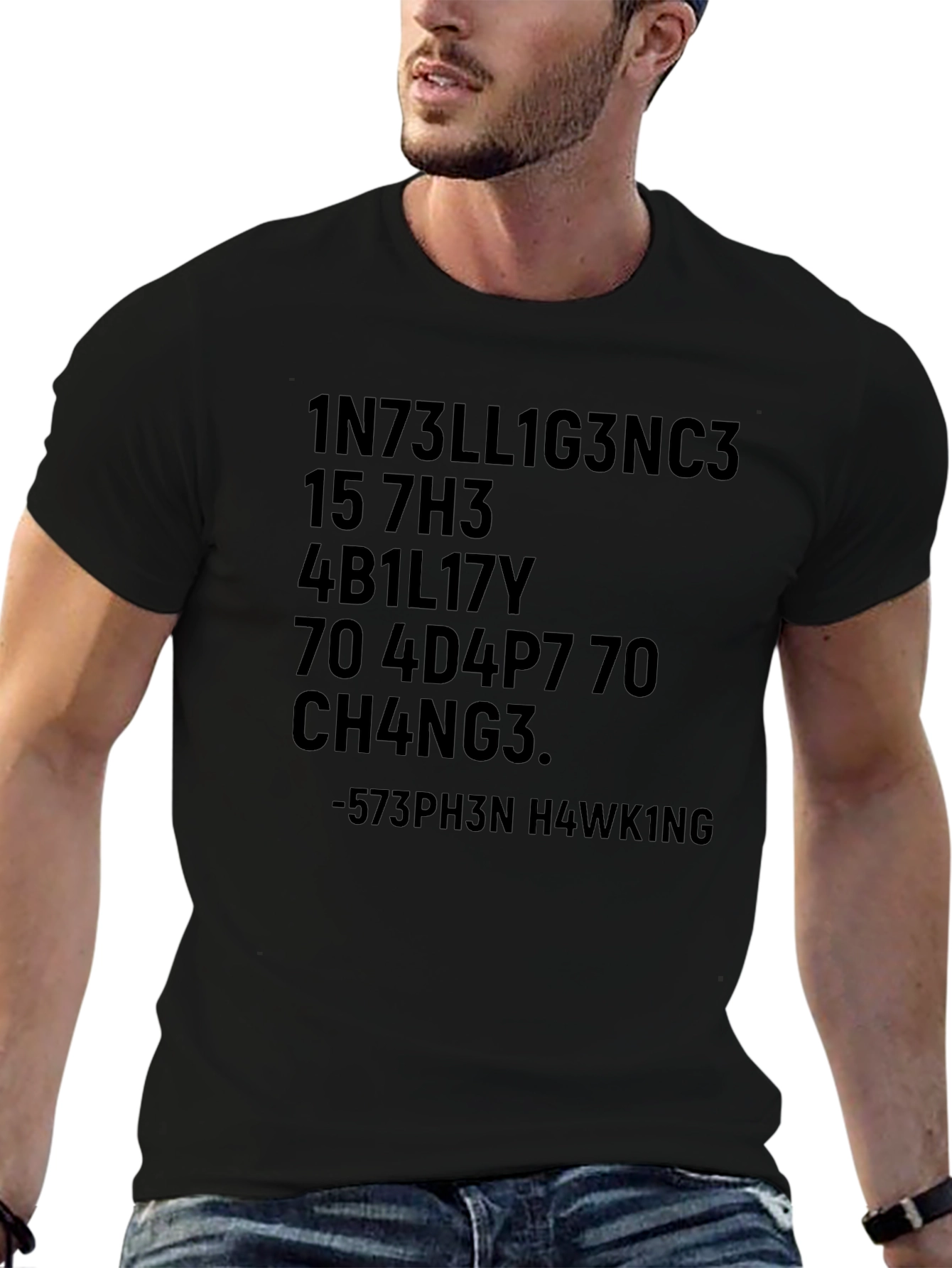 Intelligence Tee: Stephen Hawking Quote Shirt