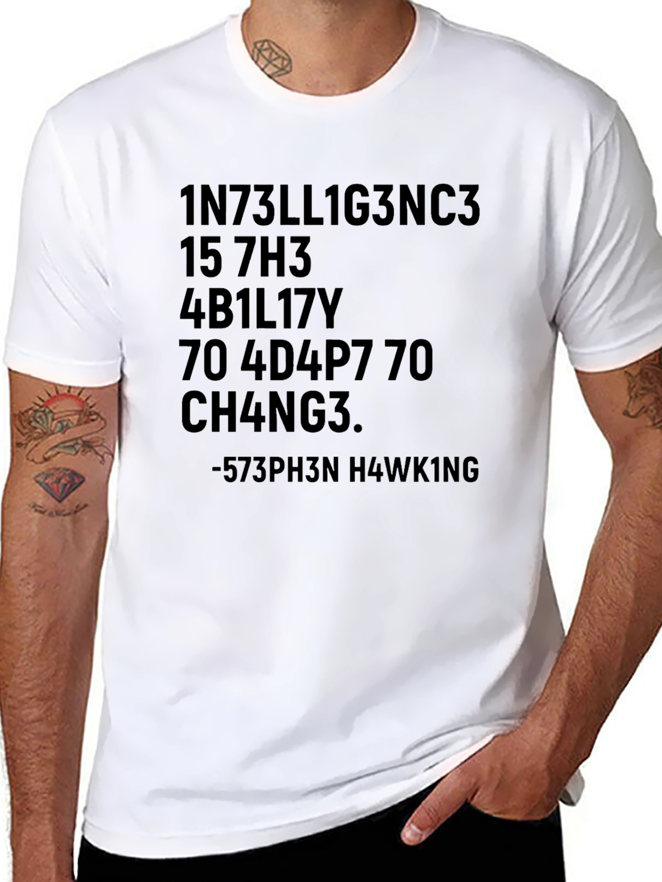 Intelligence Tee: Stephen Hawking Quote Shirt