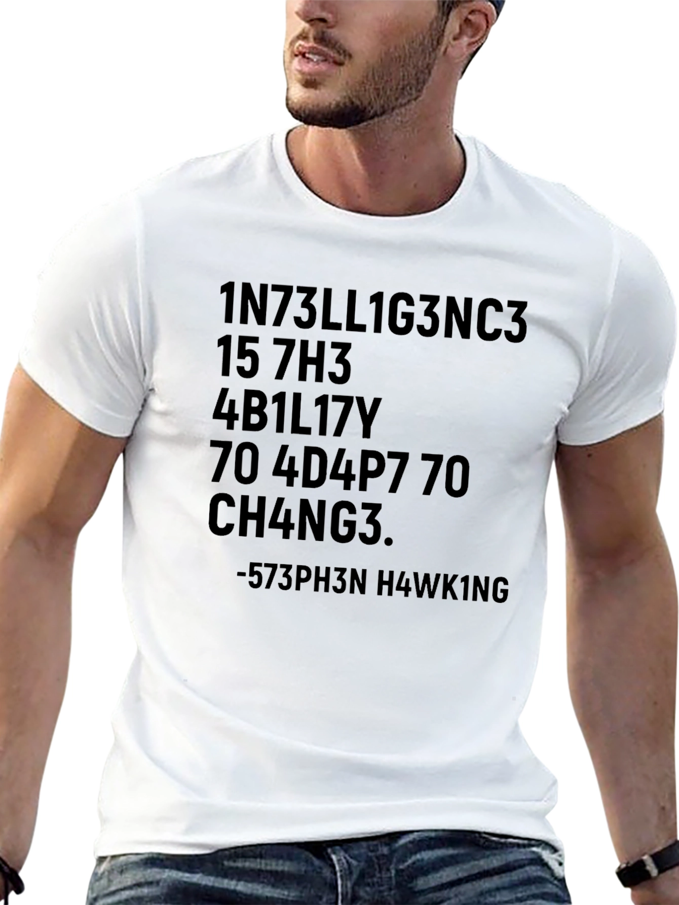 Intelligence Tee: Stephen Hawking Quote Shirt