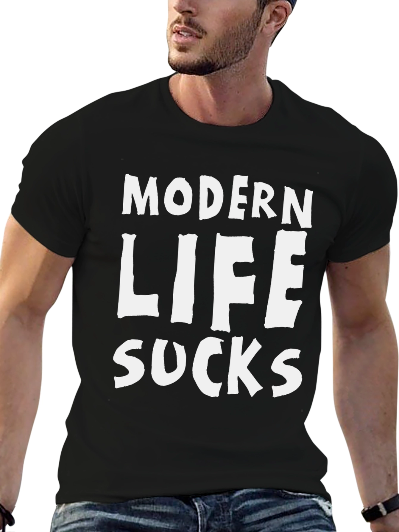 Modern Life Sucks Graphic T-Shirt - Casual Wear