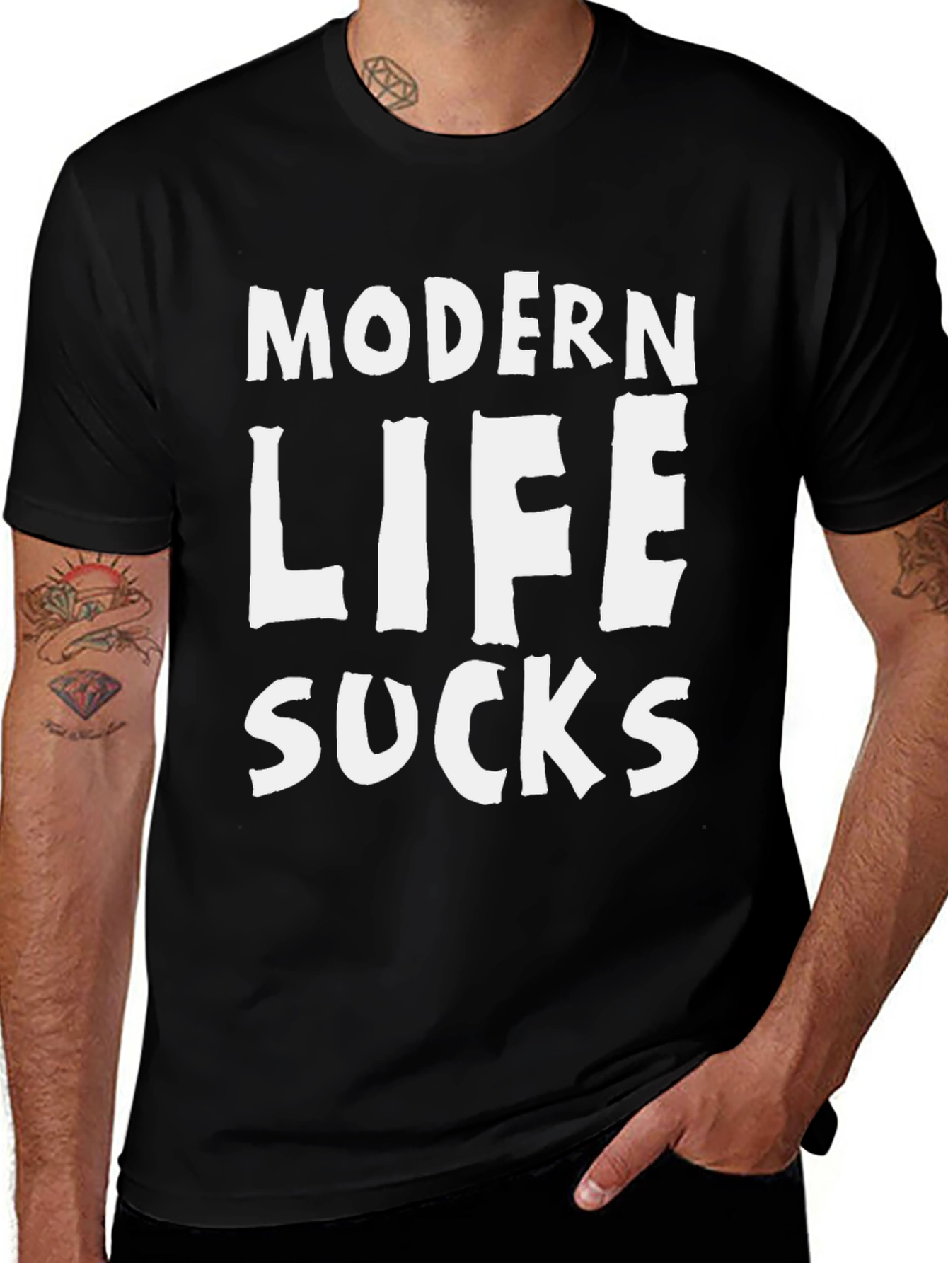 Modern Life Sucks Graphic T-Shirt - Casual Wear