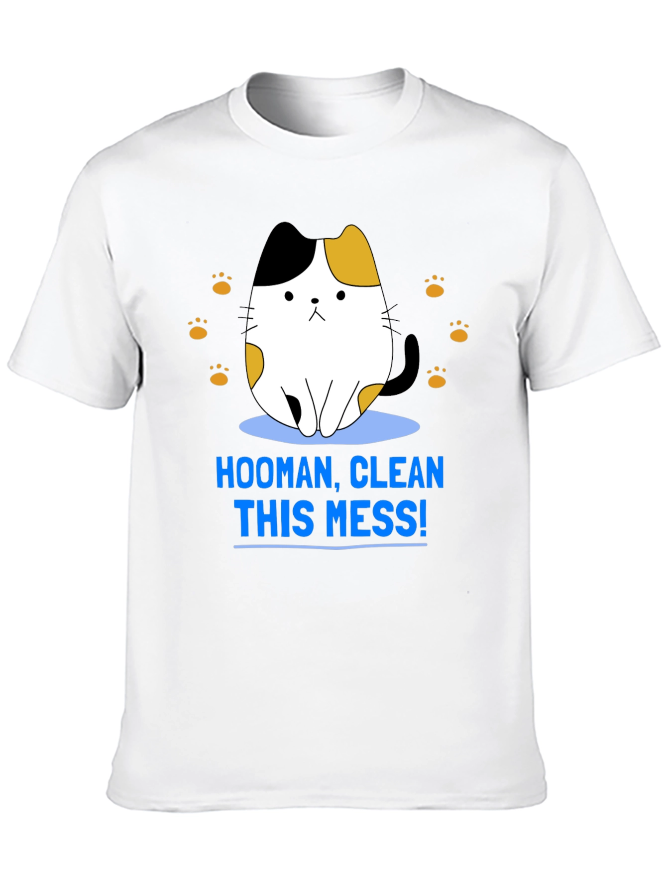 Hooman Clean This Mess Funny Cat T-Shirt