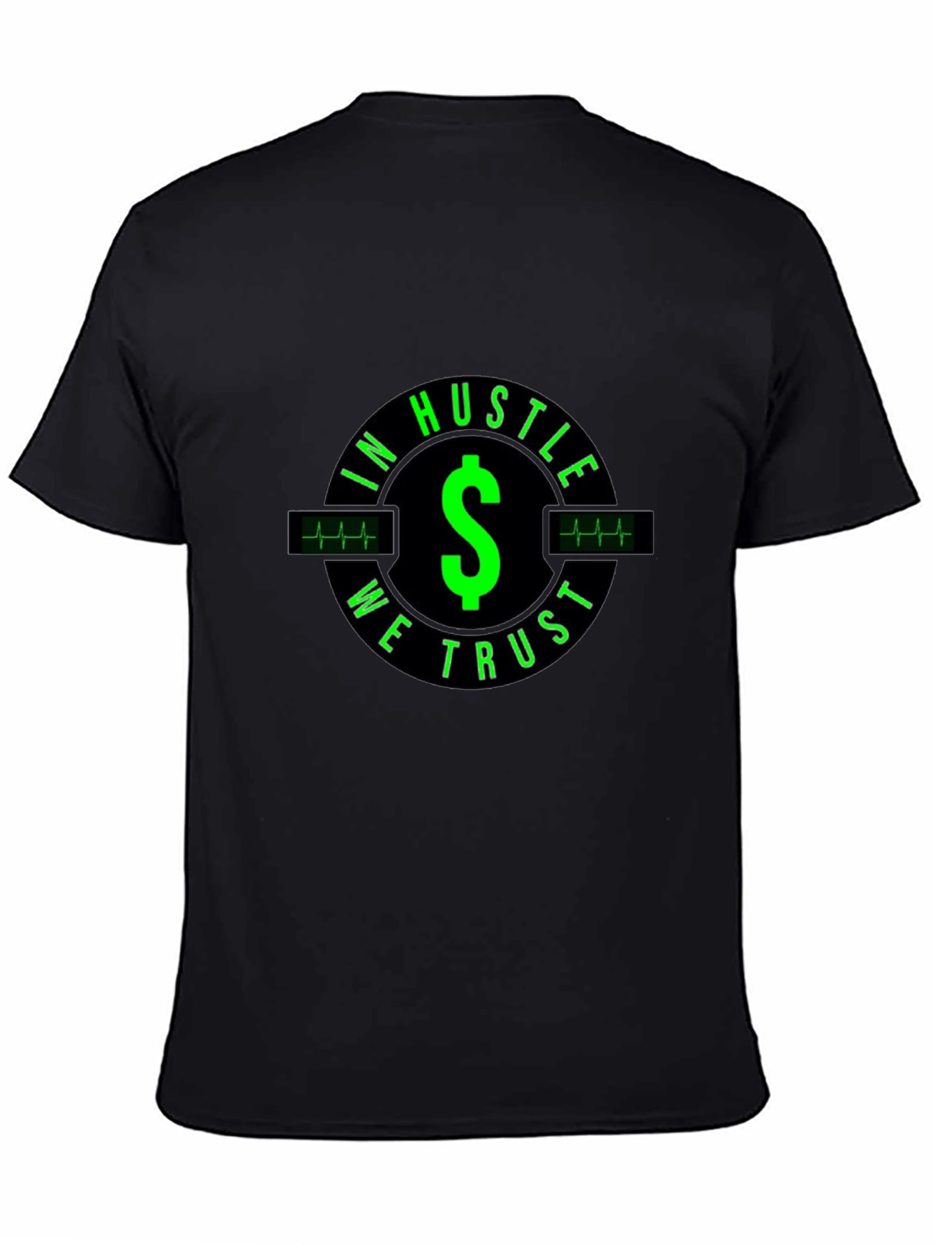 In Hustle We Trust Black Graphic Tee