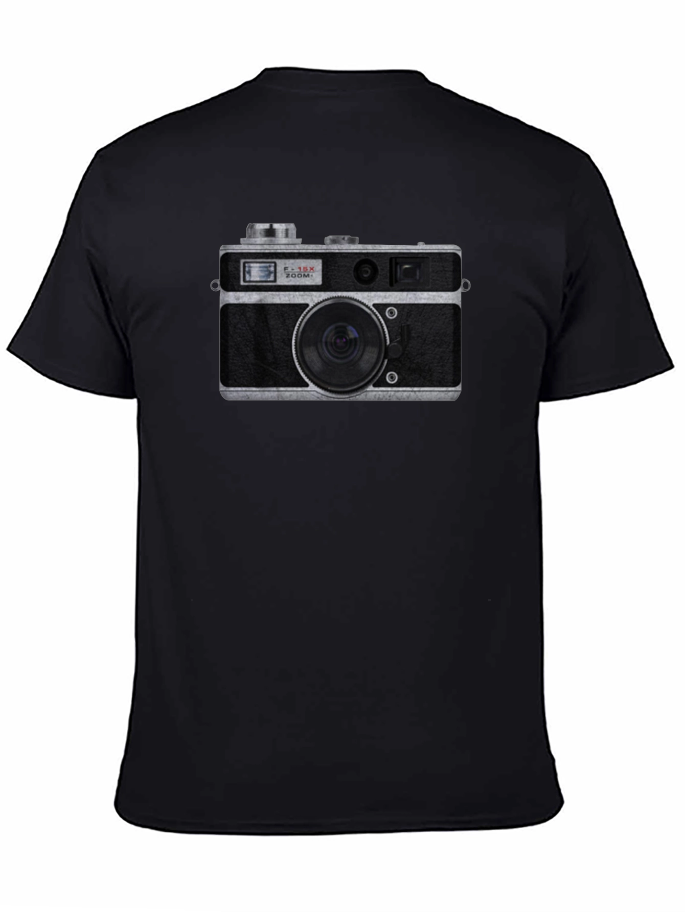 Retro Camera Graphic T-Shirt - Black