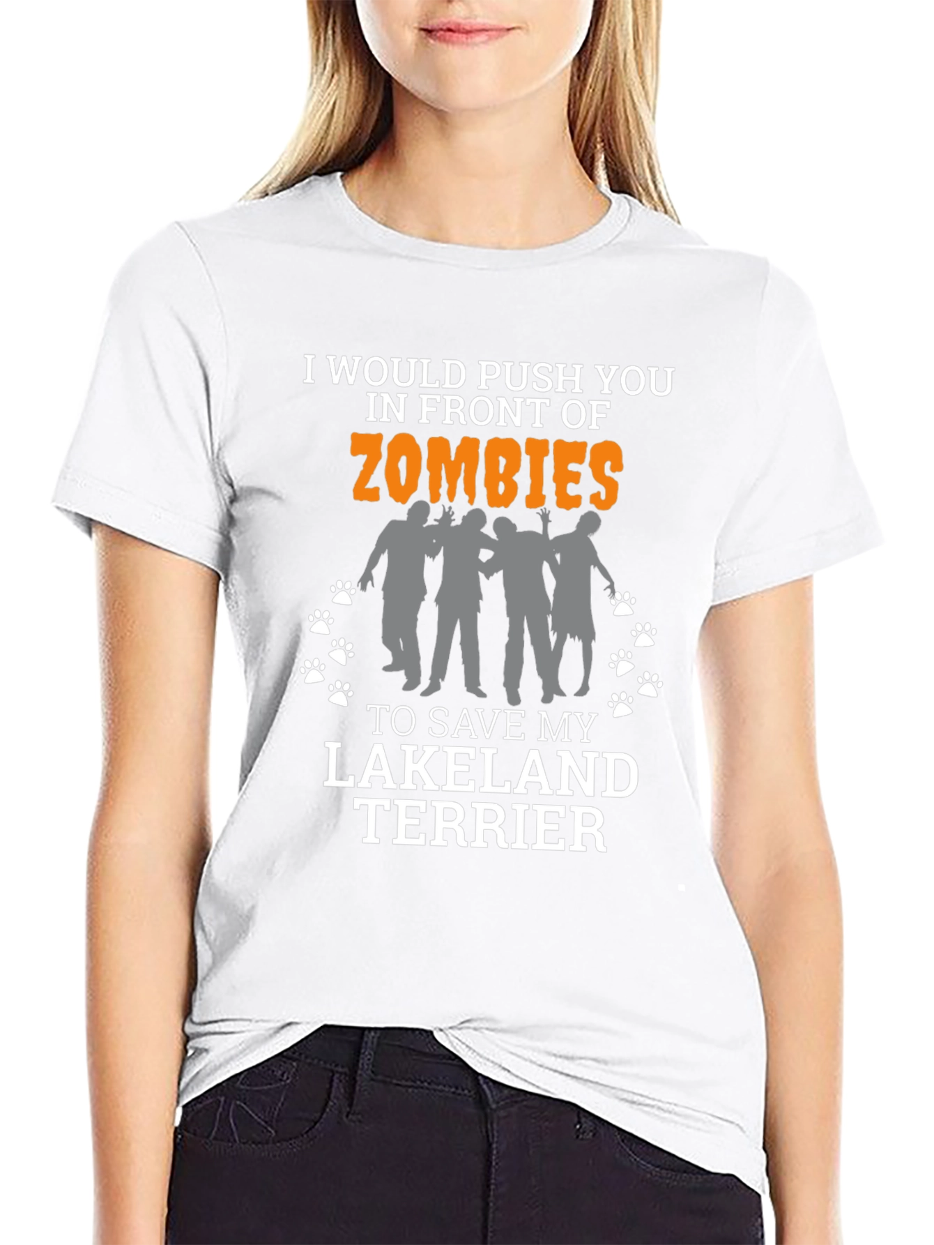 Zombie Lakeland Terrier Novelty T-Shirt