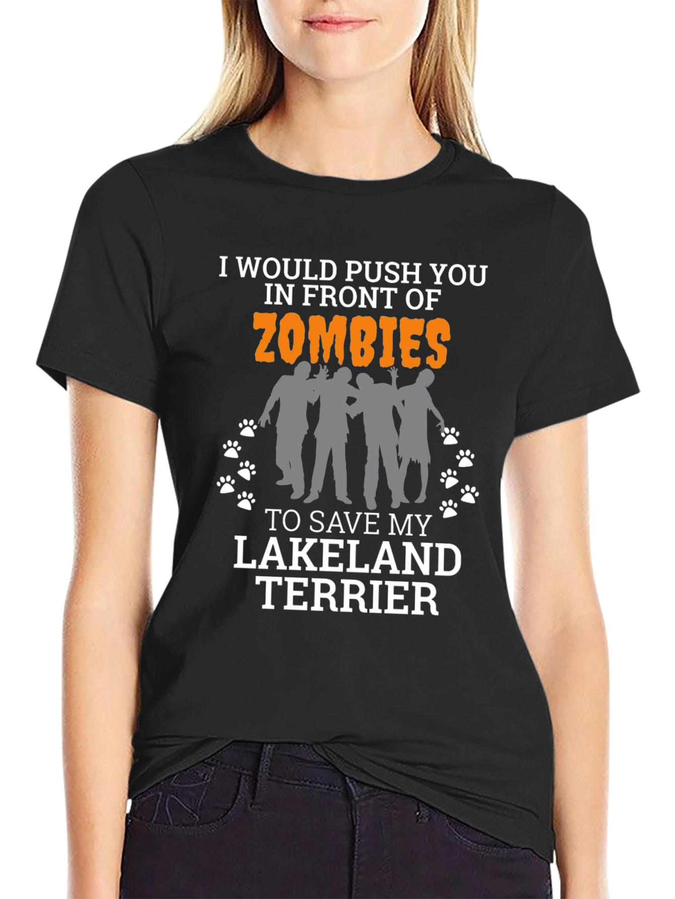 Zombie Lakeland Terrier Novelty T-Shirt