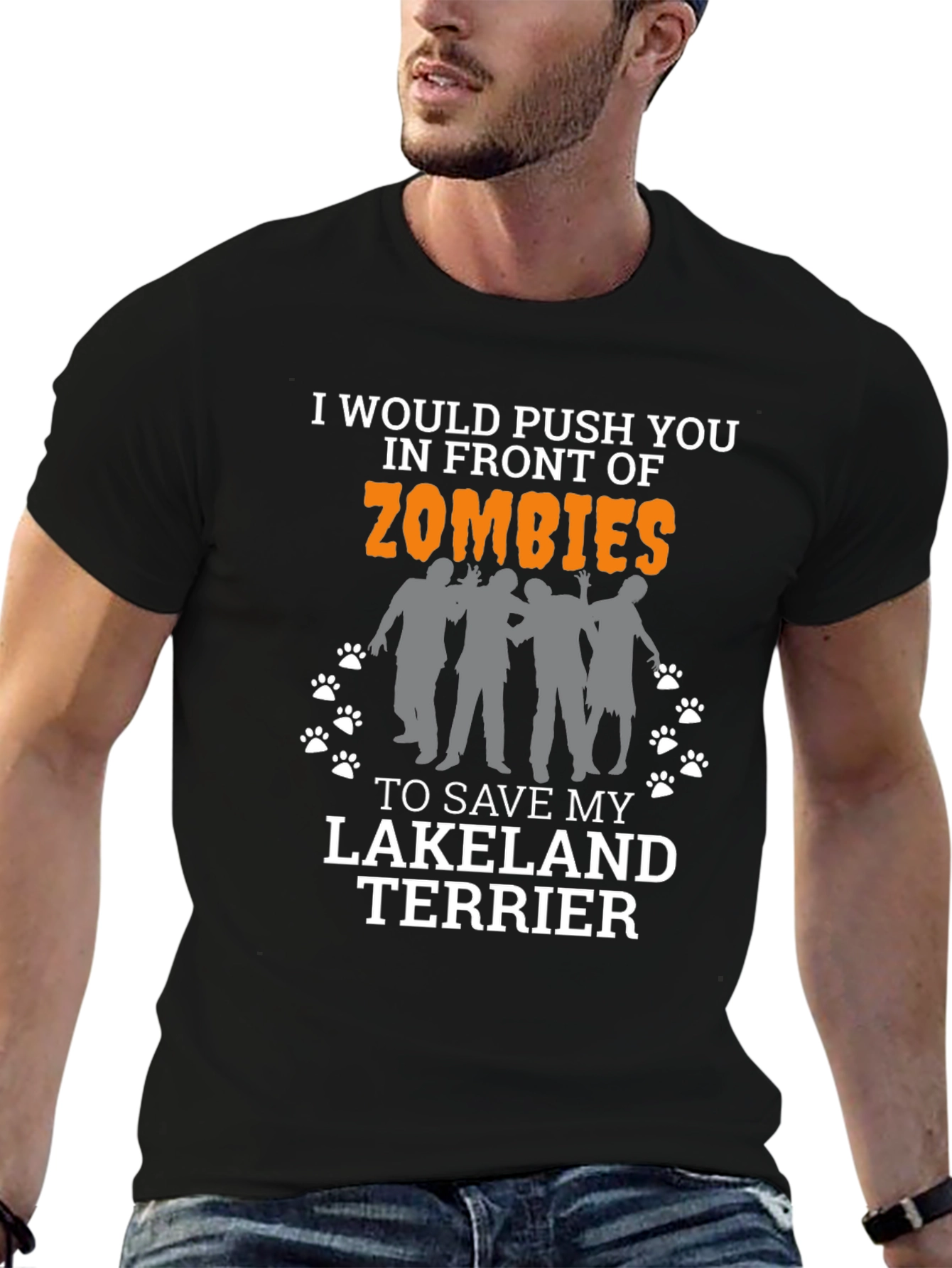 Zombie Lakeland Terrier Novelty T-Shirt
