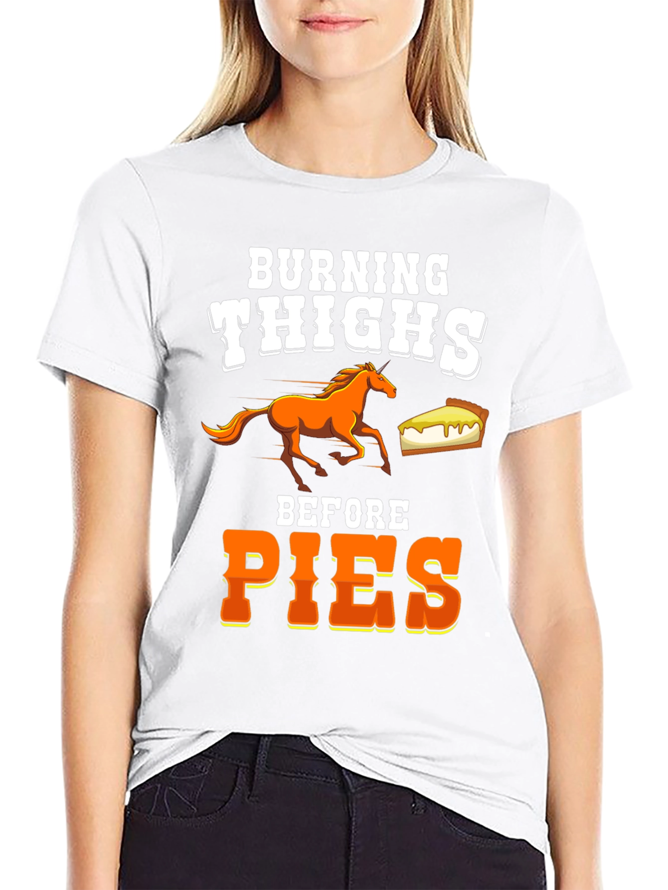 Burning Thighs Before Pies Graphic Tee