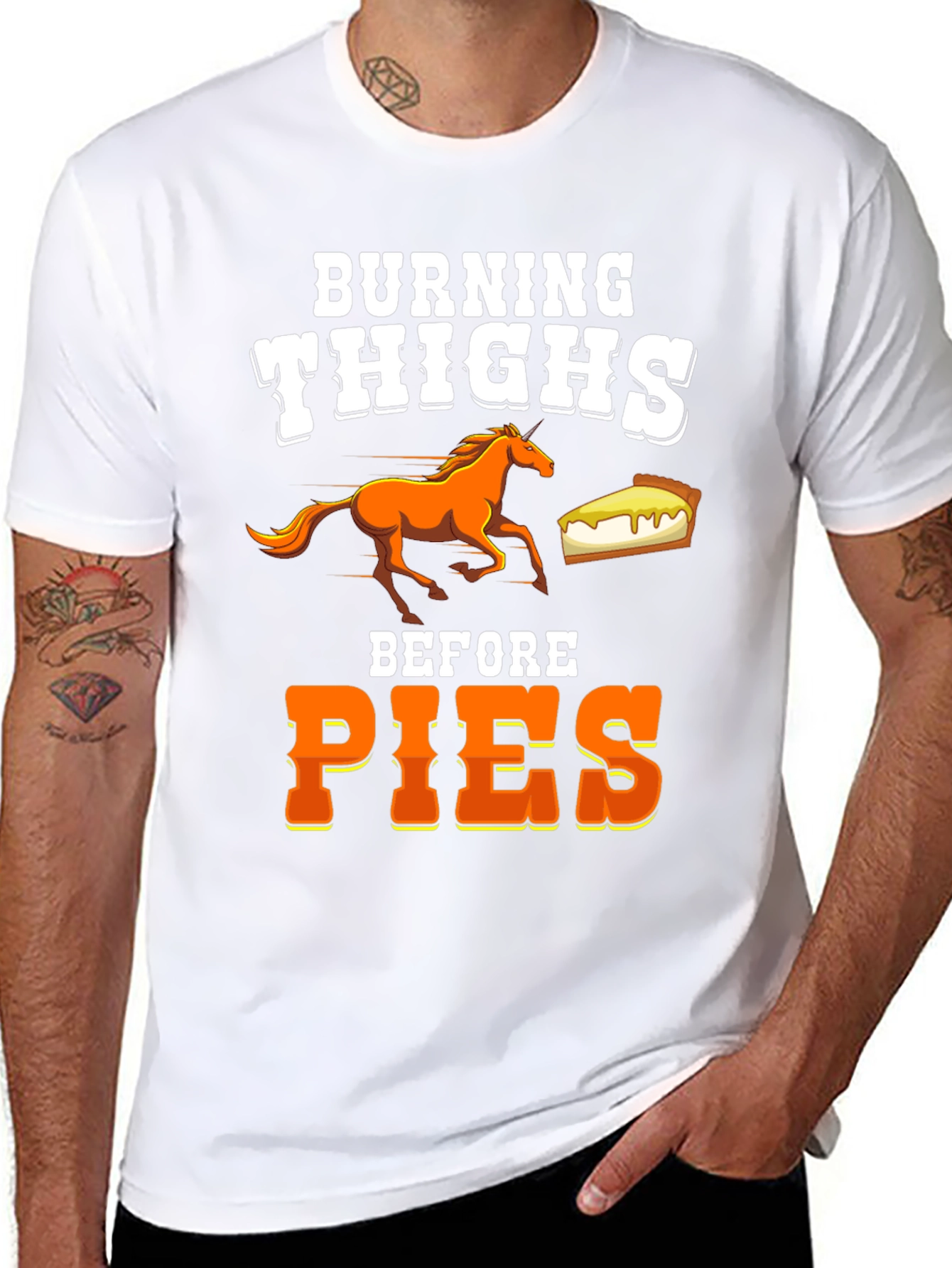 Burning Thighs Before Pies Graphic Tee