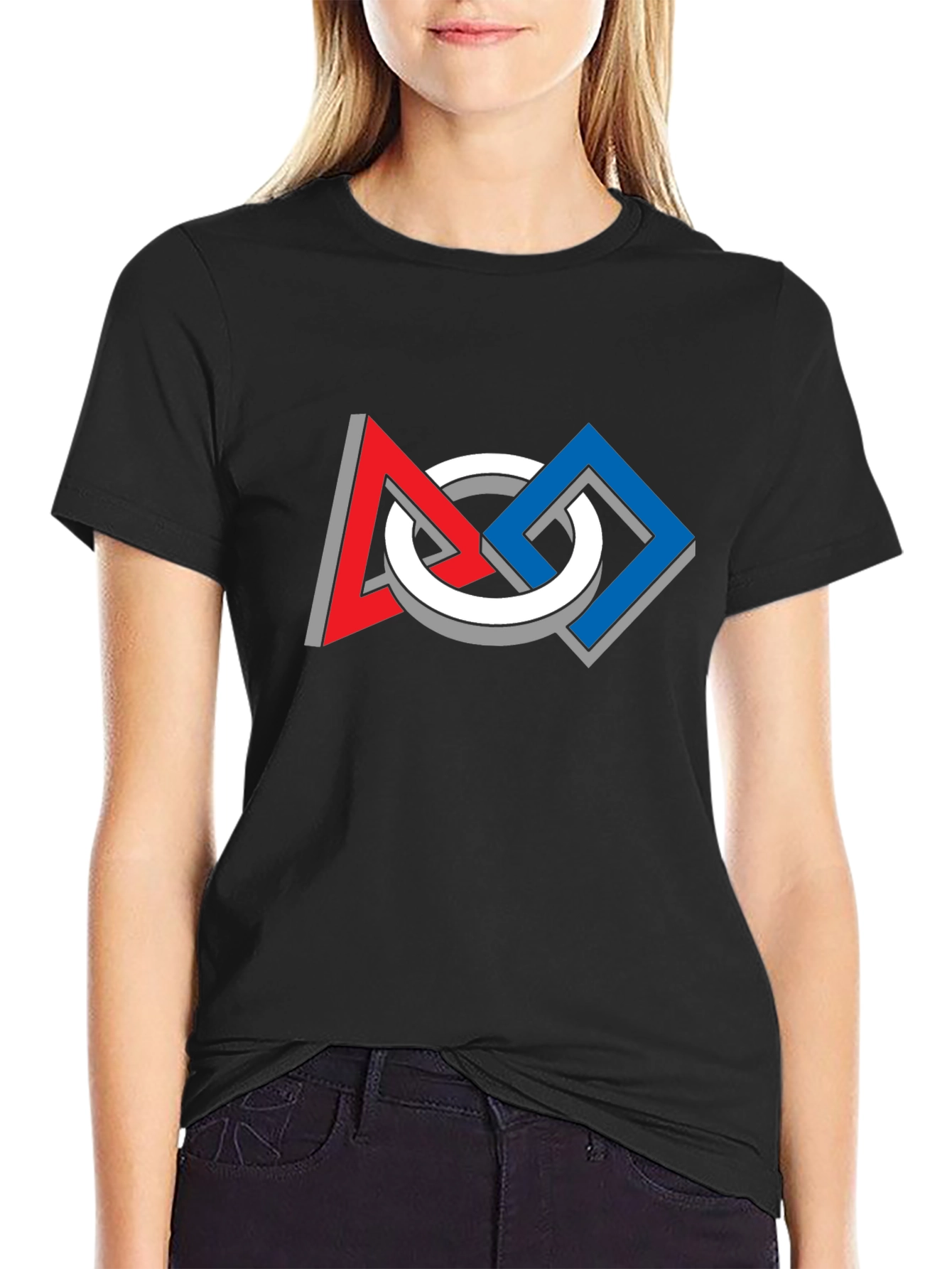 Geometric Optical Illusion Graphic Tee - Modern Art Shirt
