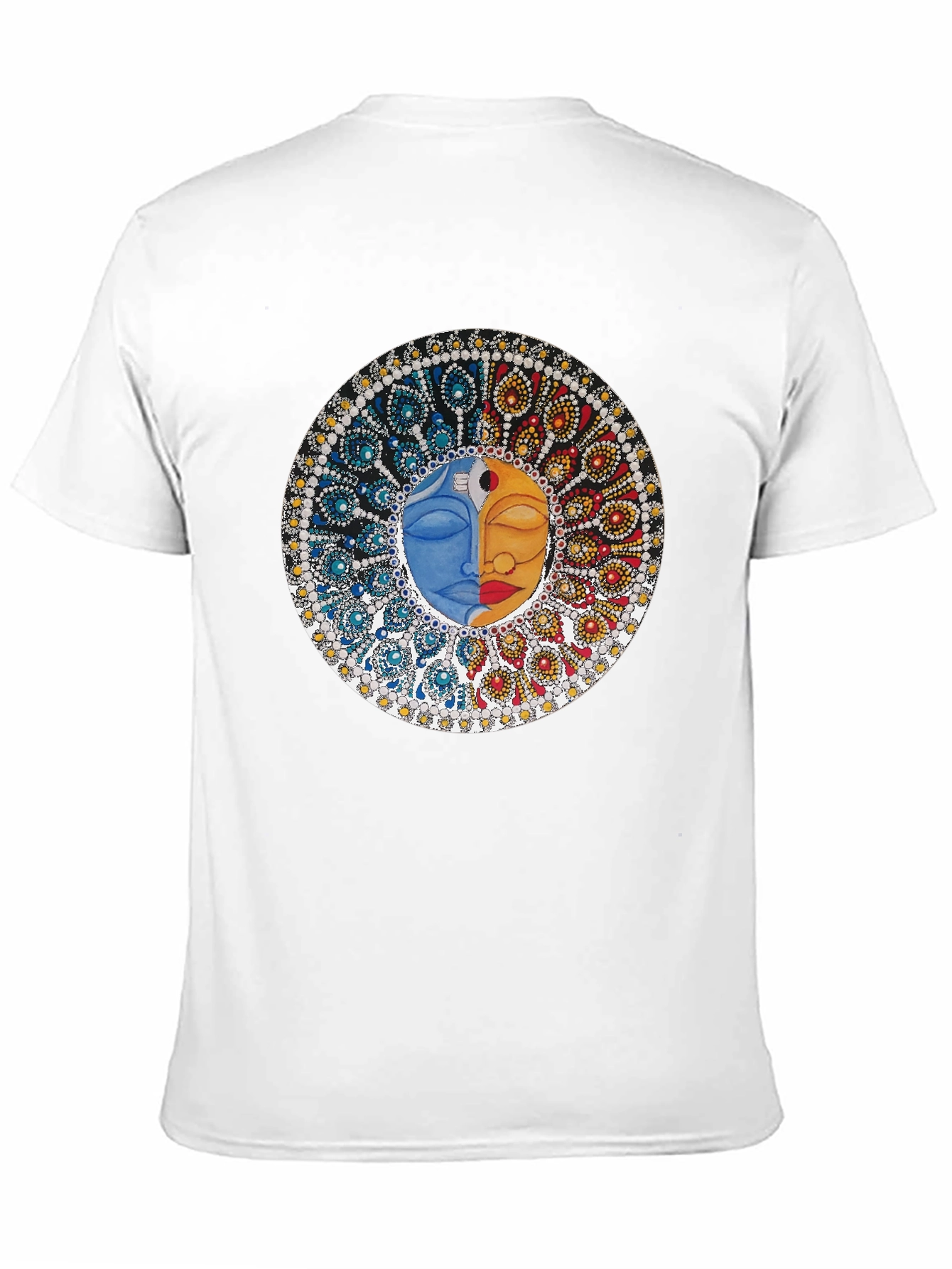 Yin Yang Face Graphic Tee - Unisex Black T-Shirt