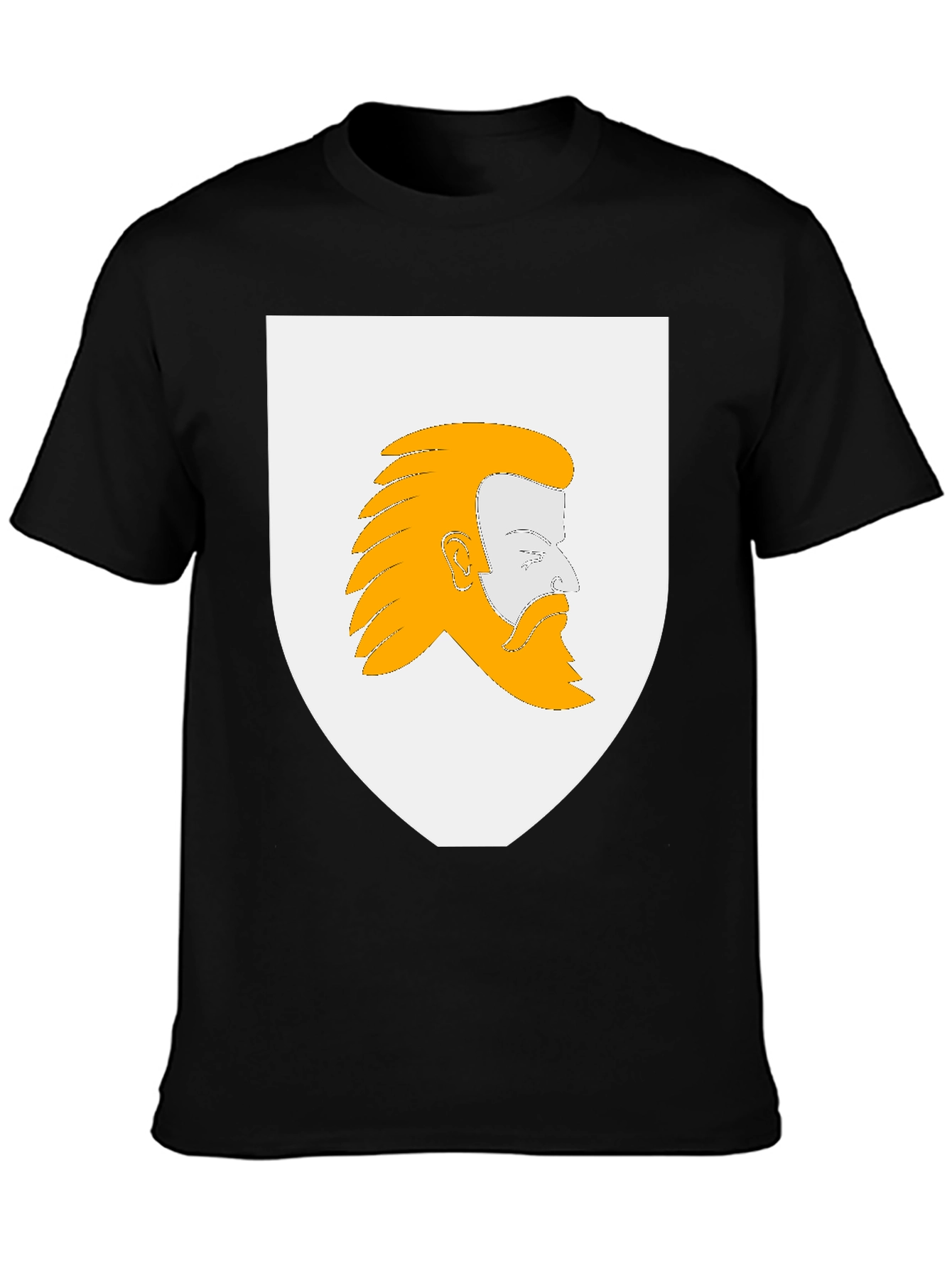 Heraldic Bearded Man Graphic T-Shirt