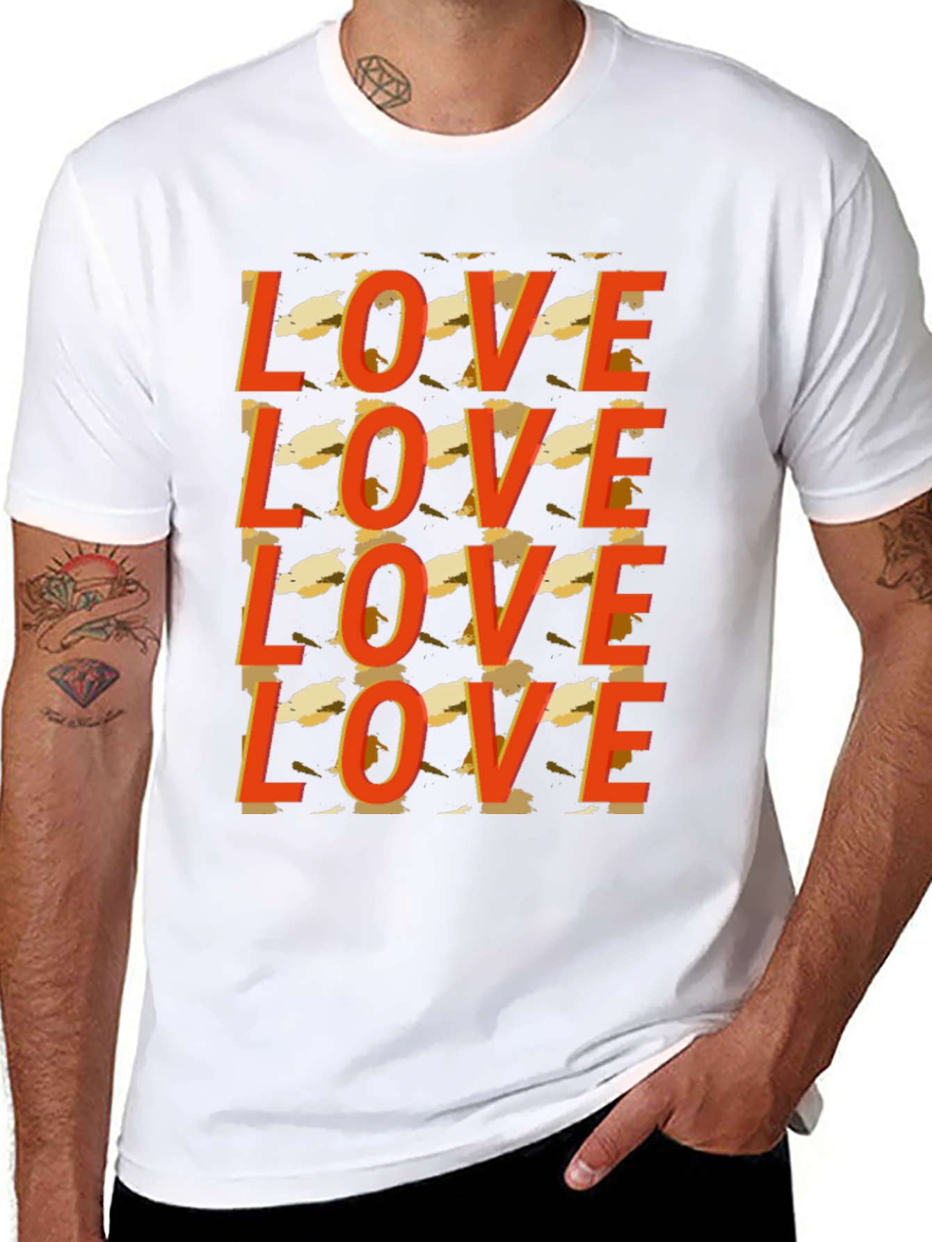 Love Graphic Print Black Tee
